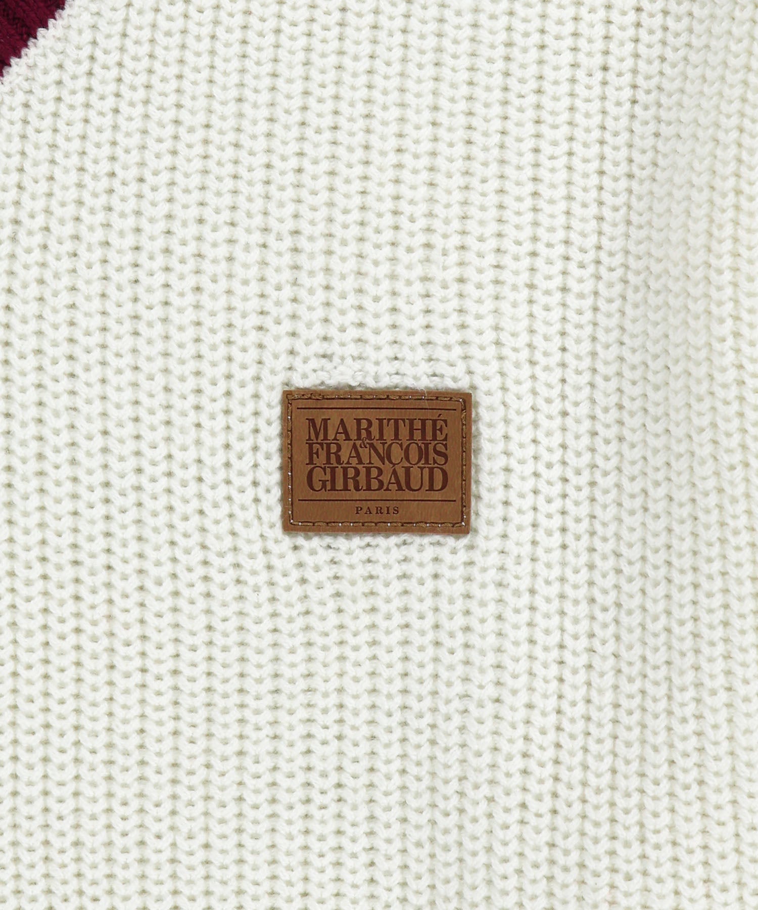 Marithe & Francois Girbaud - V Neck Knit Pullover (Ivory) product image 9 | TRAB K-Fashion Australia