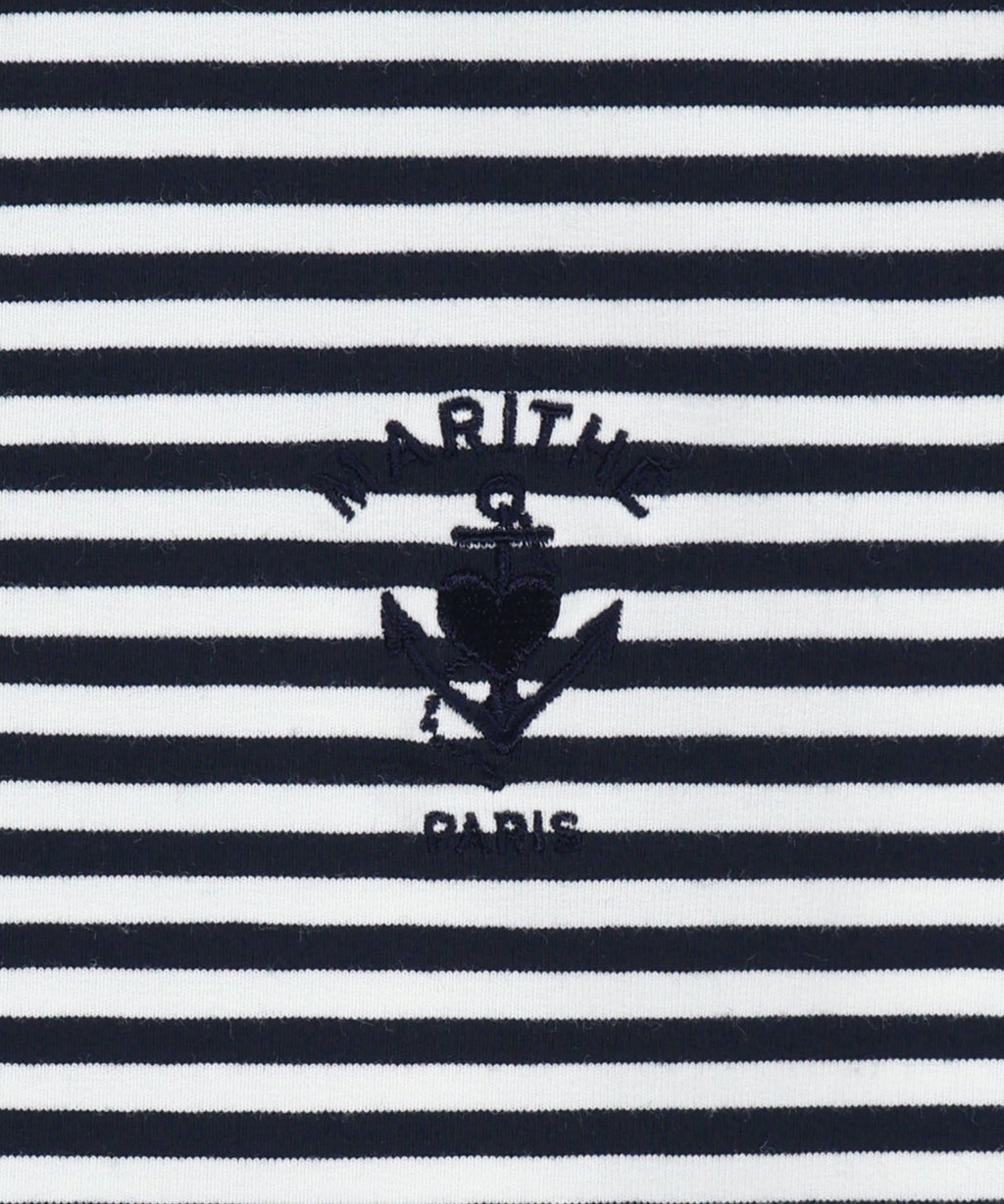 Marithe & Francois Girbaud - Stripe Henley Neck Tee (Navy) product image 9 | TRAB K-Fashion Australia