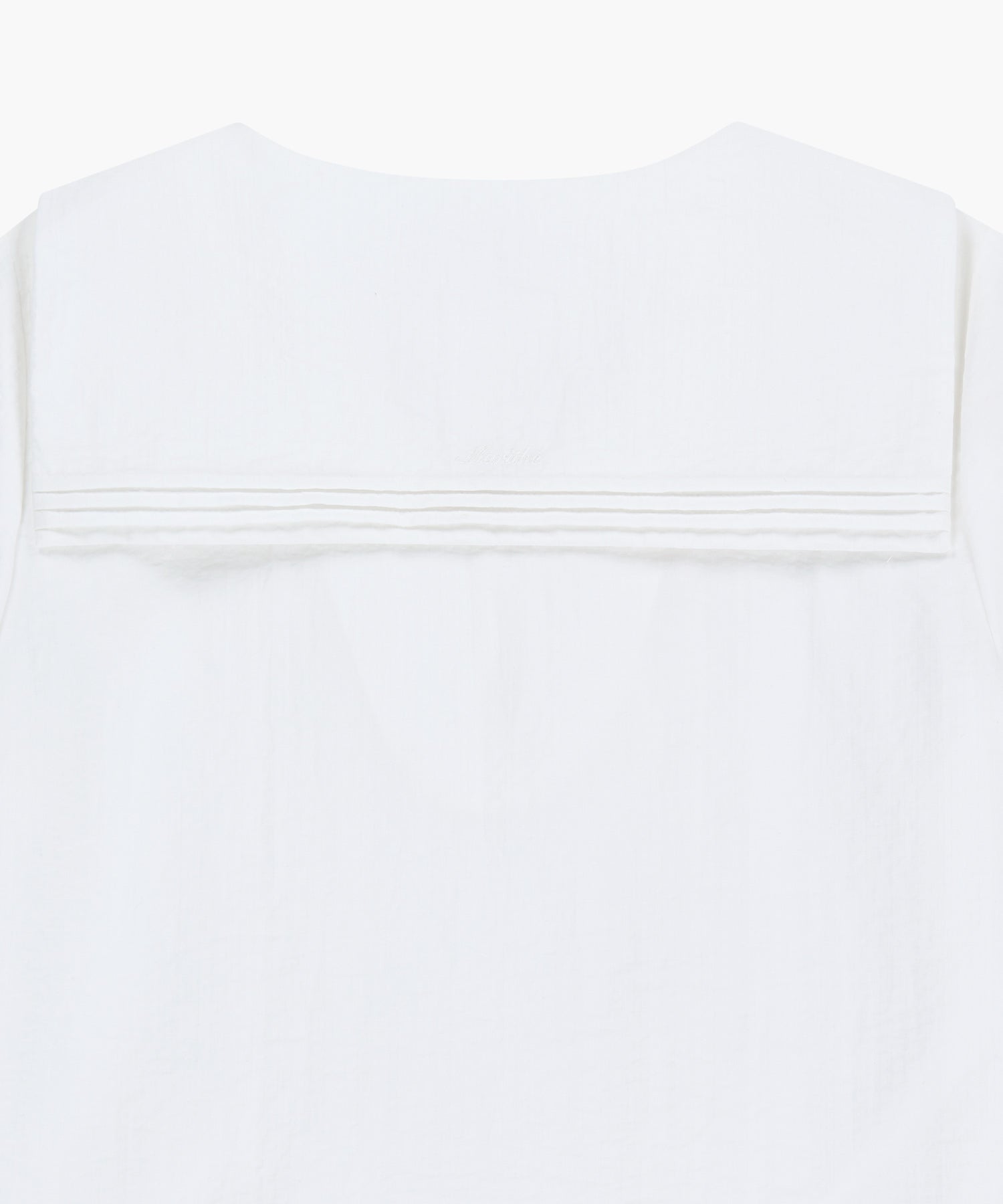 Marithe & Francois Girbaud - Pin Tuck Sailor Half Sleeve Shirt (White) product image 9 | TRAB K-Fashion Australia