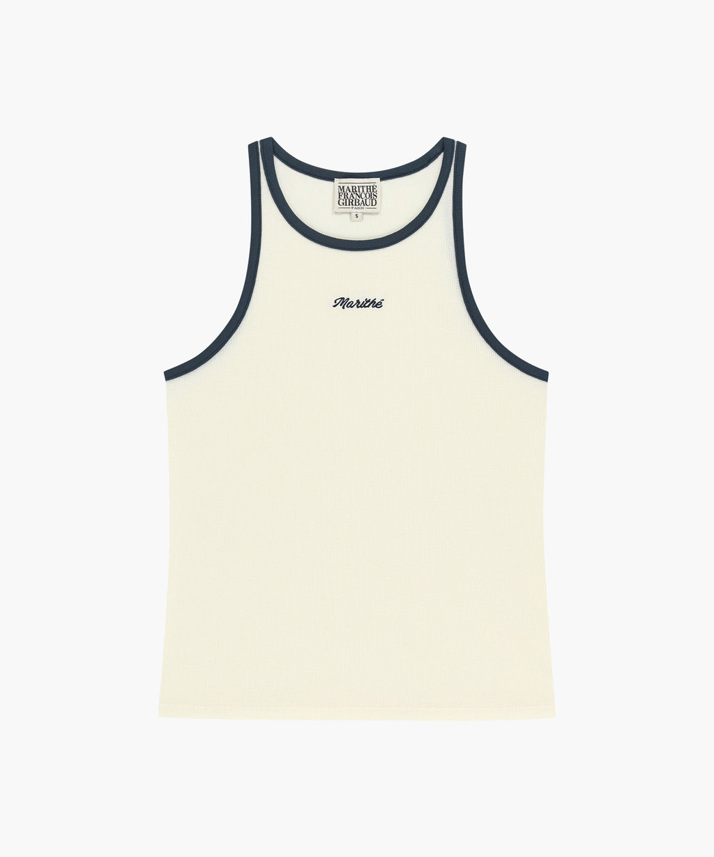 Marithe & Francois Girbaud - Sleeveless Layered Long Sleeve Tee (Ivory) product image 9 | TRAB K-Fashion Australia