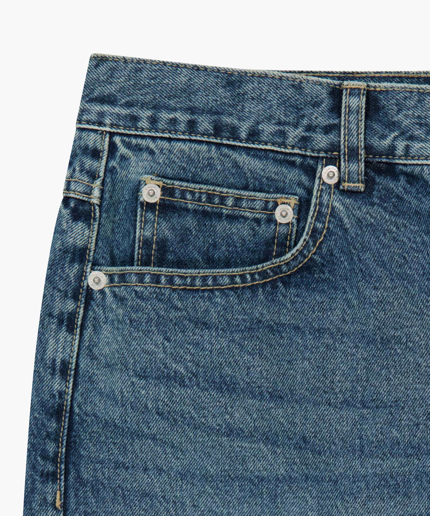 Marithe & Francois Girbaud - Relaxed Fit Boots-cut Denim Pants (Blue) product image 9 | TRAB K-Fashion Australia
