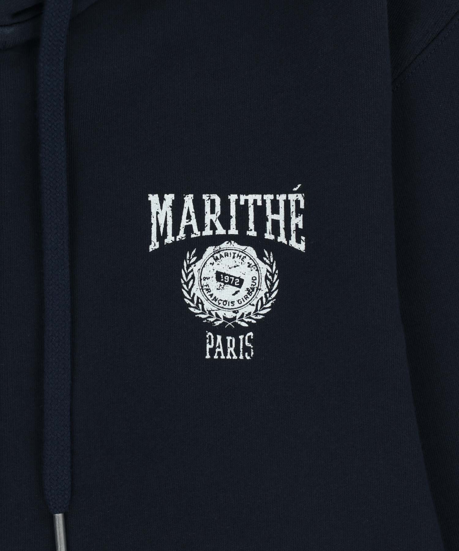 Marithe & Francois Girbaud - Big College Logo Graphic Hoodie Zipup (Navy) product image 9 | TRAB K-Fashion Australia