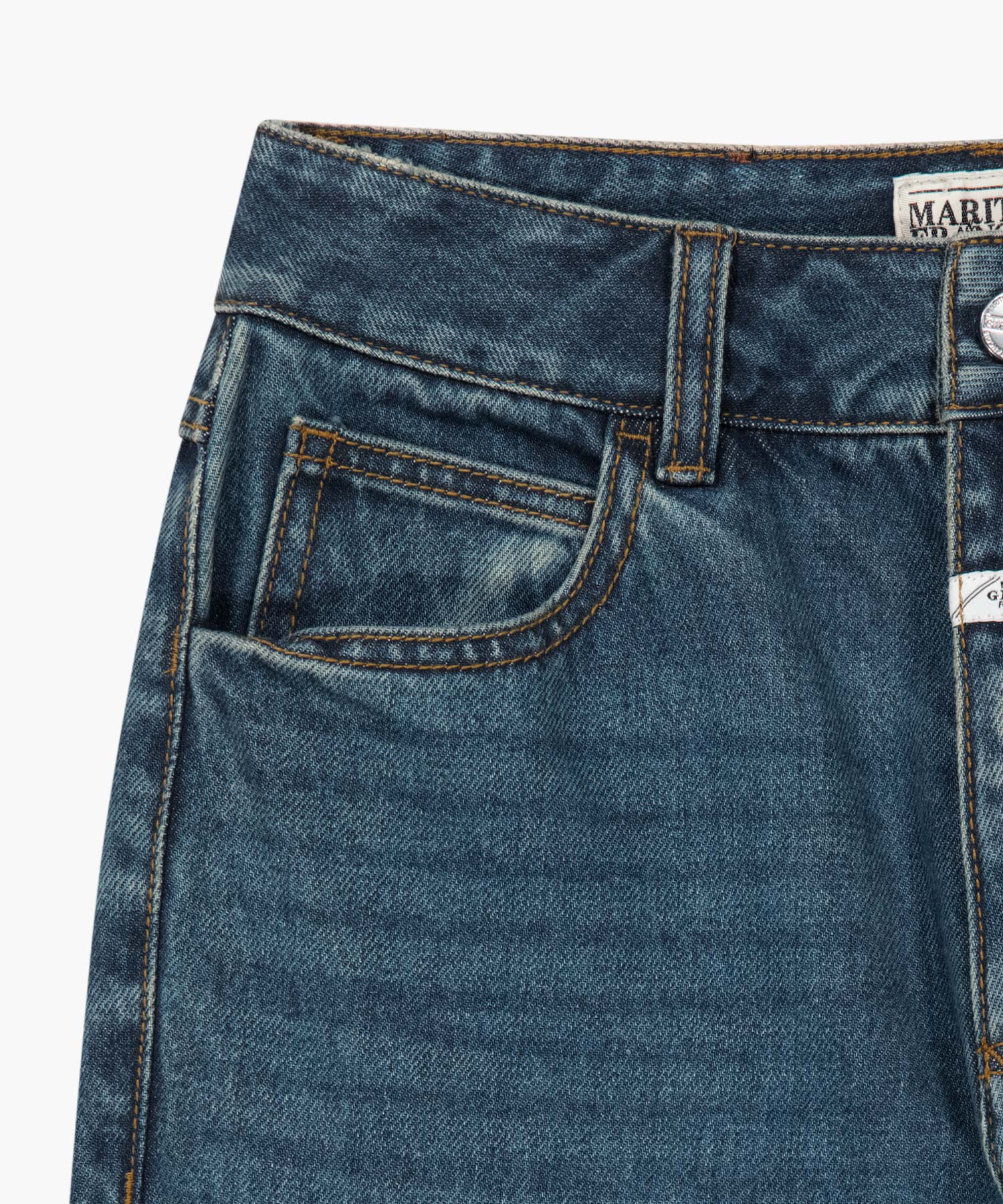 Marithe & Francois Girbaud - Slim Straight Denim Pants (Dark Blue) product image 9 | TRAB K-Fashion Australia