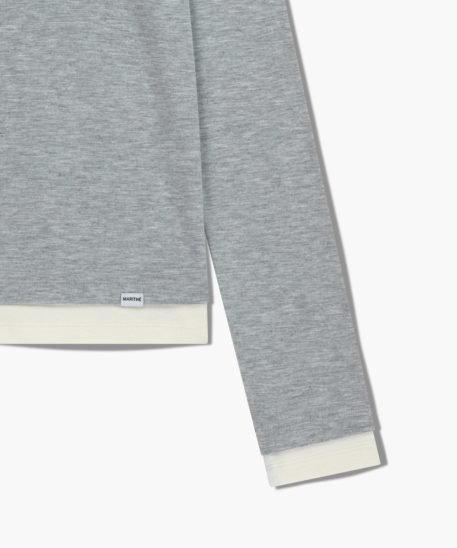 Marithe & Francois Girbaud - Layered Turtle Neck Long Sleeve (Heather Gray) product image 9 | TRAB K-Fashion Australia