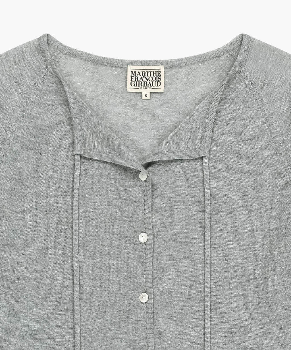 Marithe & Francois Girbaud - Sheer Knit Cardigan (Melange Gray) product image 12 | TRAB K-Fashion Australia