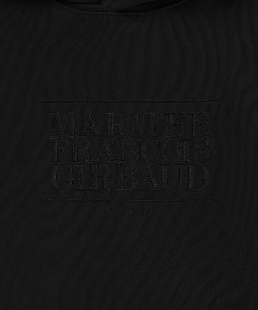Marithe & Francois Girbaud - Classic Logo Embroidery Hoodie (Black Black) product image 9 | TRAB K-Fashion Australia