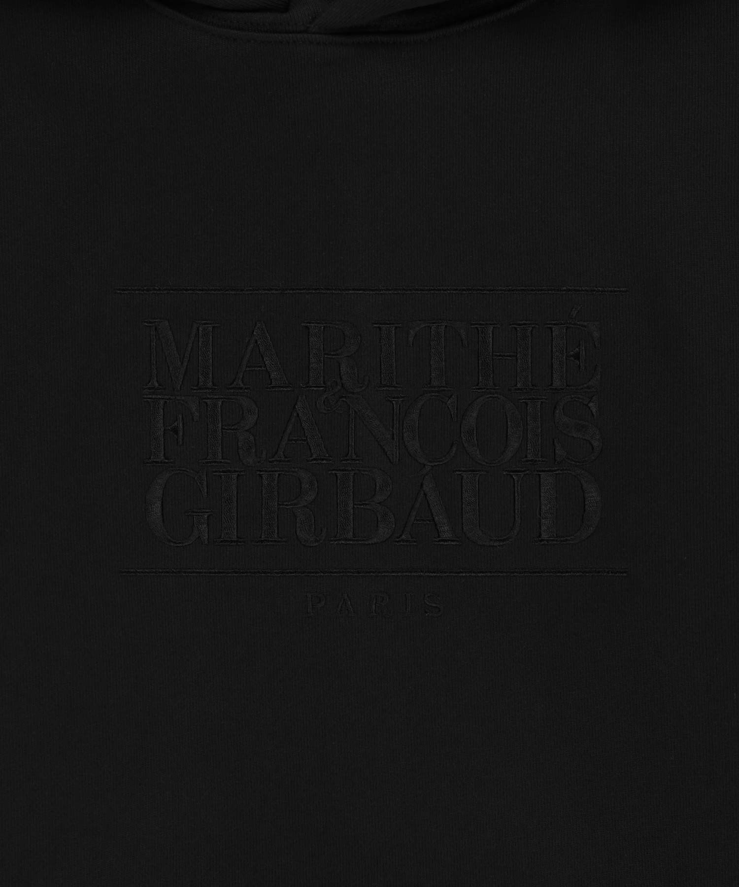 Marithe & Francois Girbaud - Classic Logo Embroidery Hoodie (Black Black) product image 9 | TRAB K-Fashion Australia