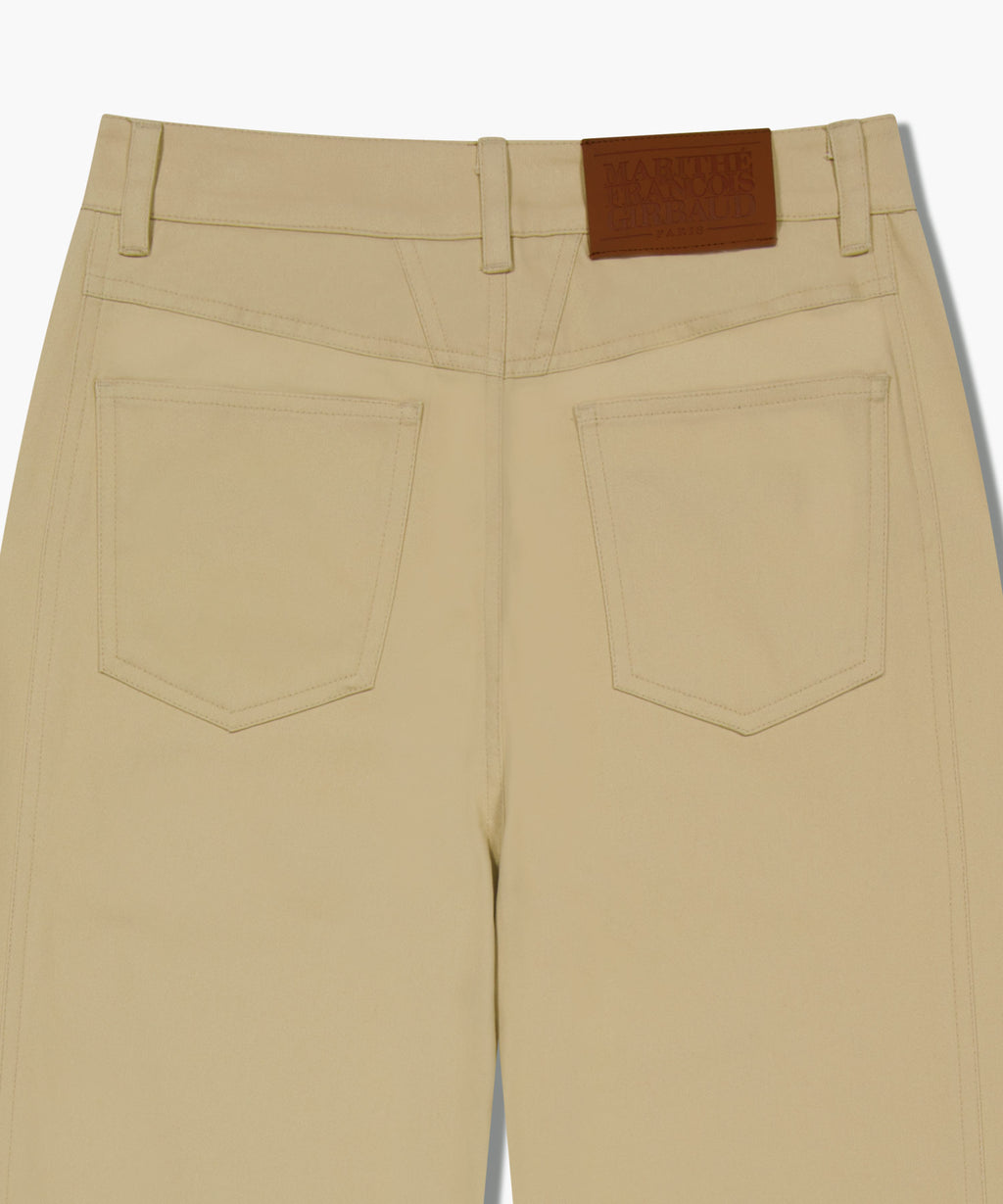 Marithe & Francois Girbaud - Cotton Curved Line Pants (Beige) product image 9 | TRAB K-Fashion Australia