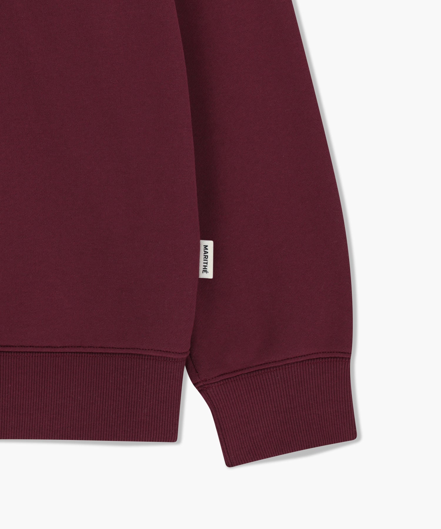 Marithe & Francois Girbaud - Applique Logo Oversized Sweatshirt (brushed) (Burgundy) product image 9 | TRAB K-Fashion Australia