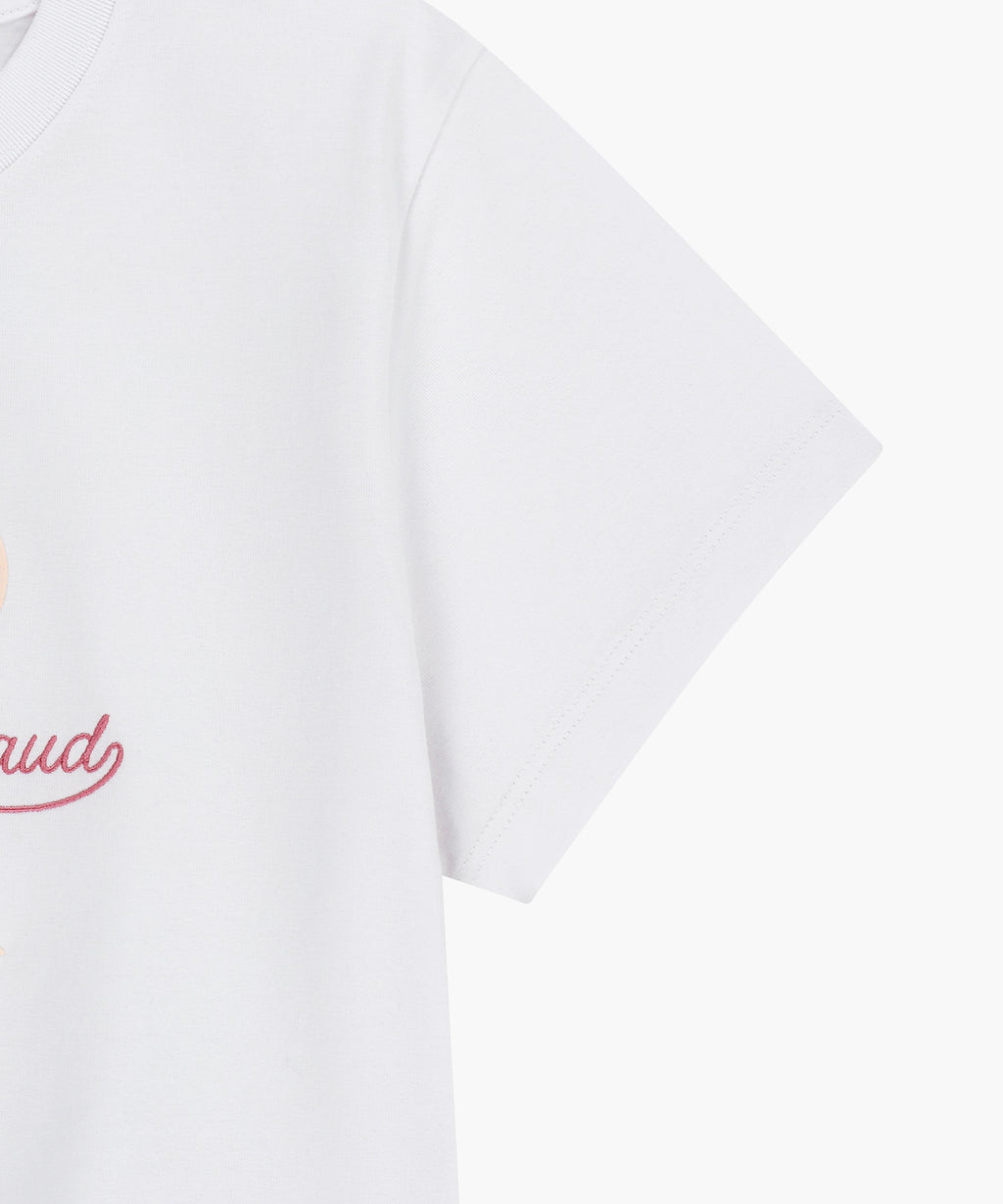 Marithe & Francois Girbaud - Sorona Cool Ribbon Graphic Crop Tee (White) product image 9 | TRAB K-Fashion Australia