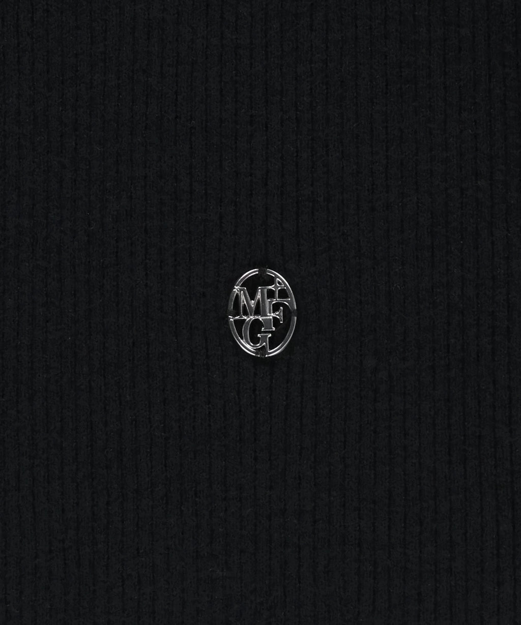 Marithe & Francois Girbaud - Circle Logo Neck Point Knit (Black) product image 9 | TRAB K-Fashion Australia
