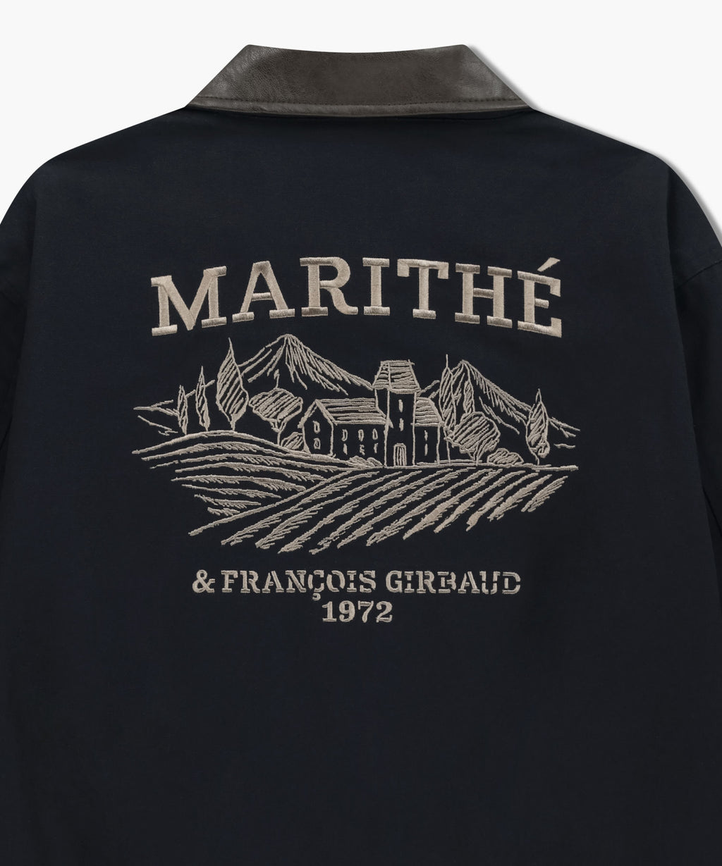 Marithe & Francois Girbaud - Graphic Embroidery Cotton Bomber Jacket (Navy) product image 9 | TRAB K-Fashion Australia