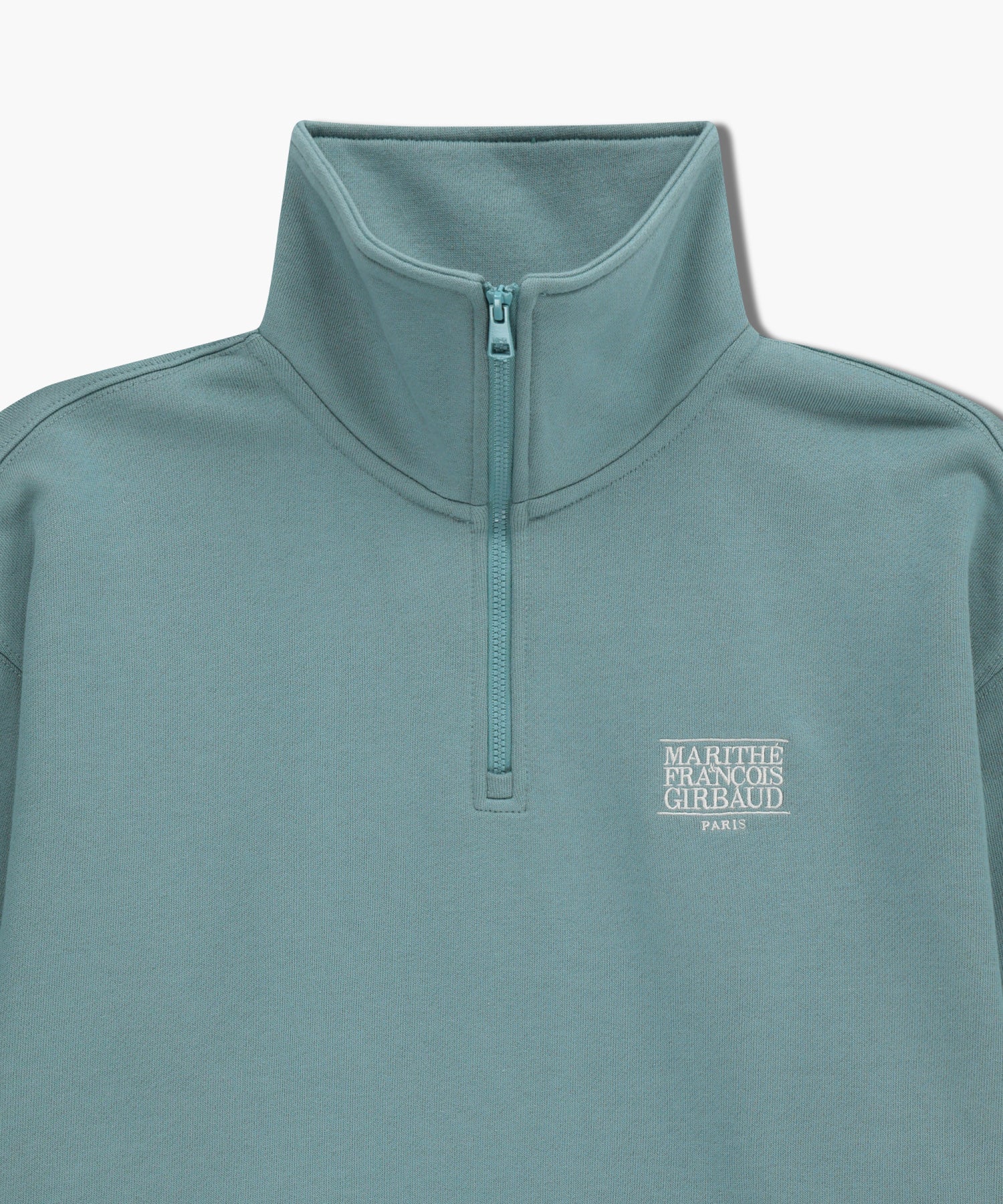 Marithe & Francois Girbaud - Classic Logo Half Zipup Sweatshirt (Mint Gray) product image 9 | TRAB K-Fashion Australia