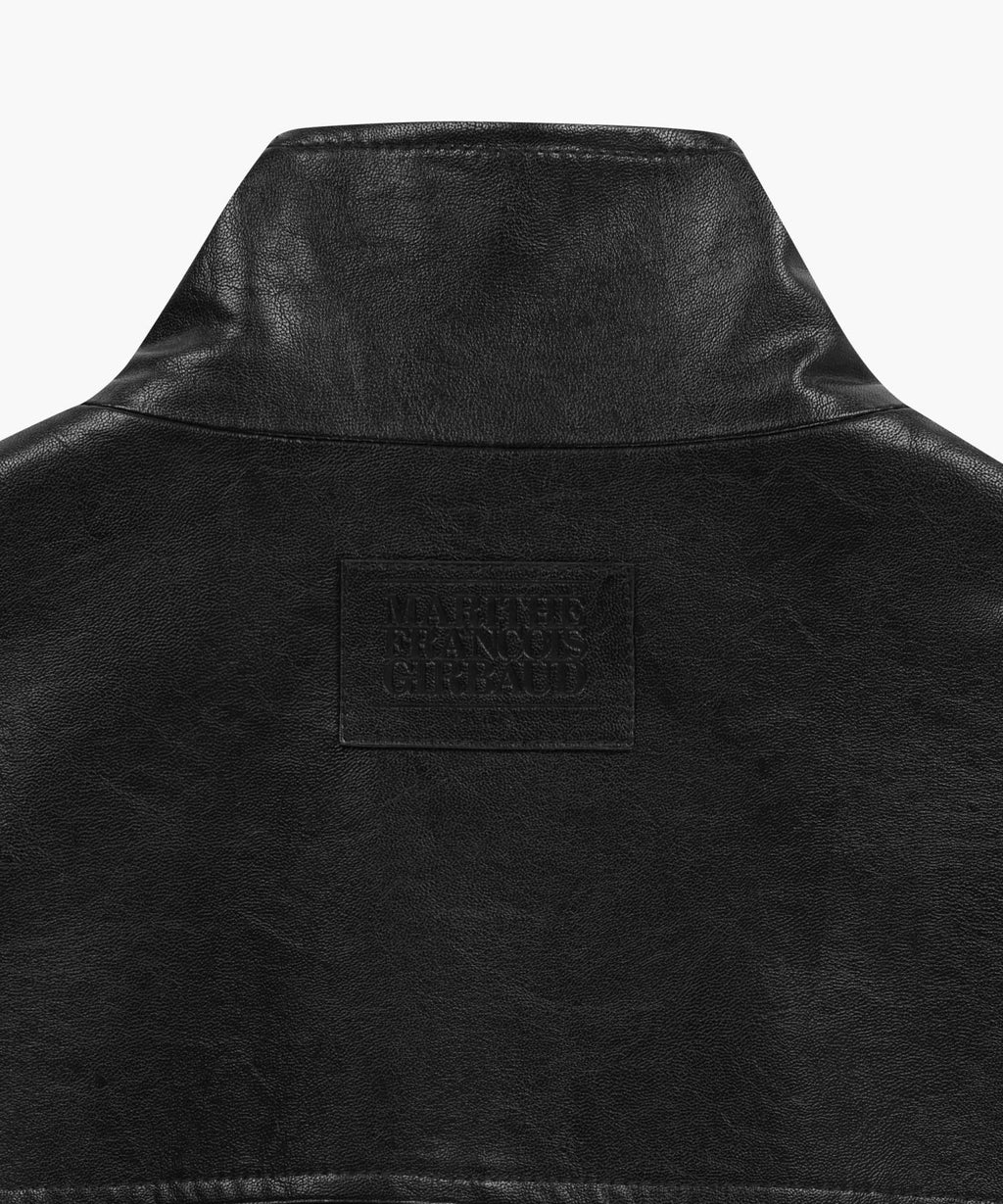 Marithe & Francois Girbaud - Faux Leather High Neck Jacket (Black) product image 9 | TRAB K-Fashion Australia