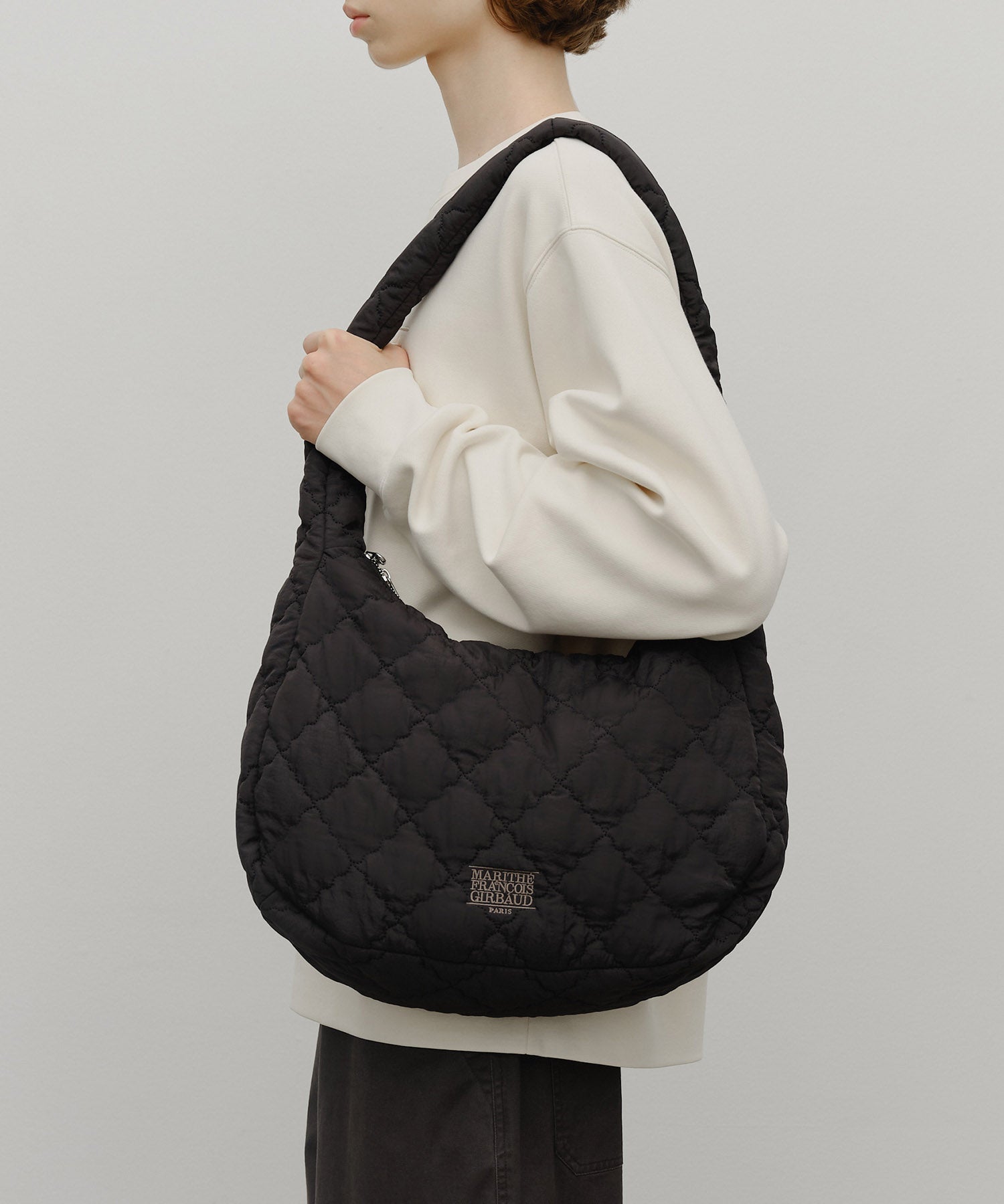 Marithe & Francois Girbaud - Classic Logo Padding Cross Bag (Black) product image 9 | TRAB K-Fashion Australia