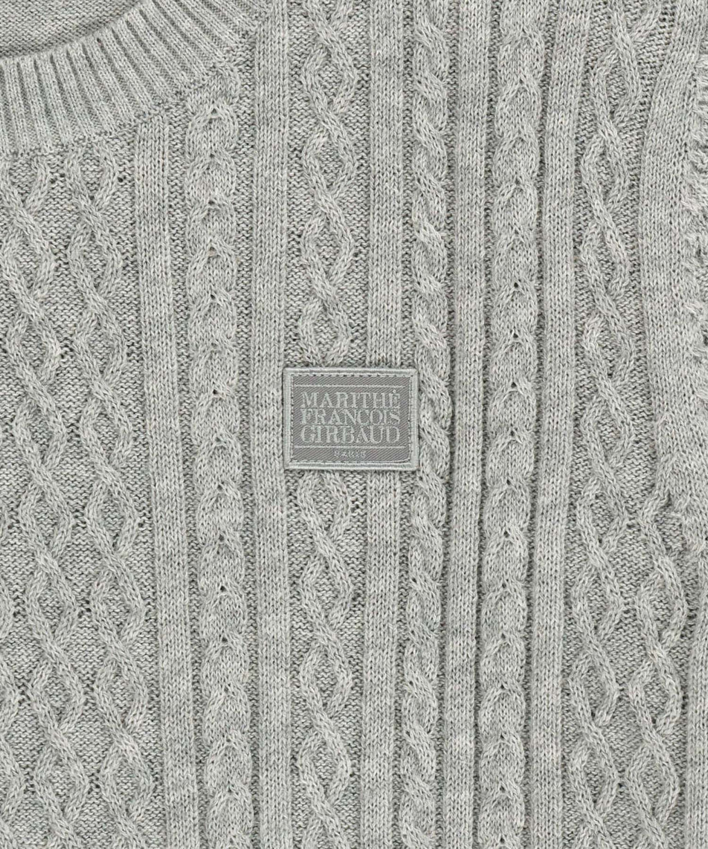 Marithe & Francois Girbaud - Cable Half Knit Pullover (Light Heather Gray) product image 9 | TRAB K-Fashion Australia