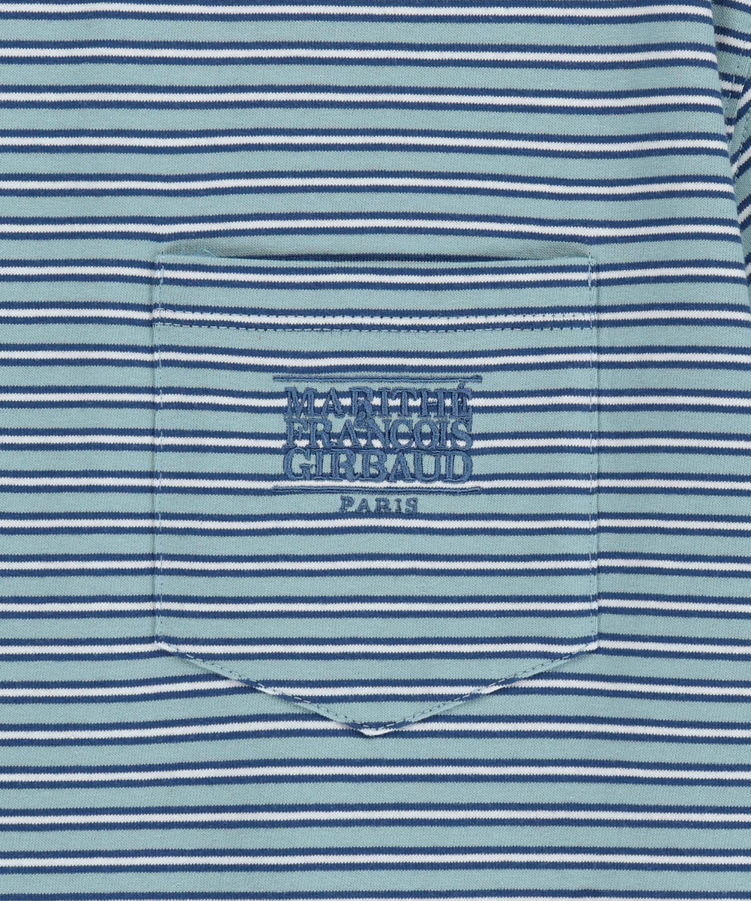 Marithe & Francois Girbaud - Small Classic Logo Stripe Ringer Tee (Blue) product image 9 | TRAB K-Fashion Australia