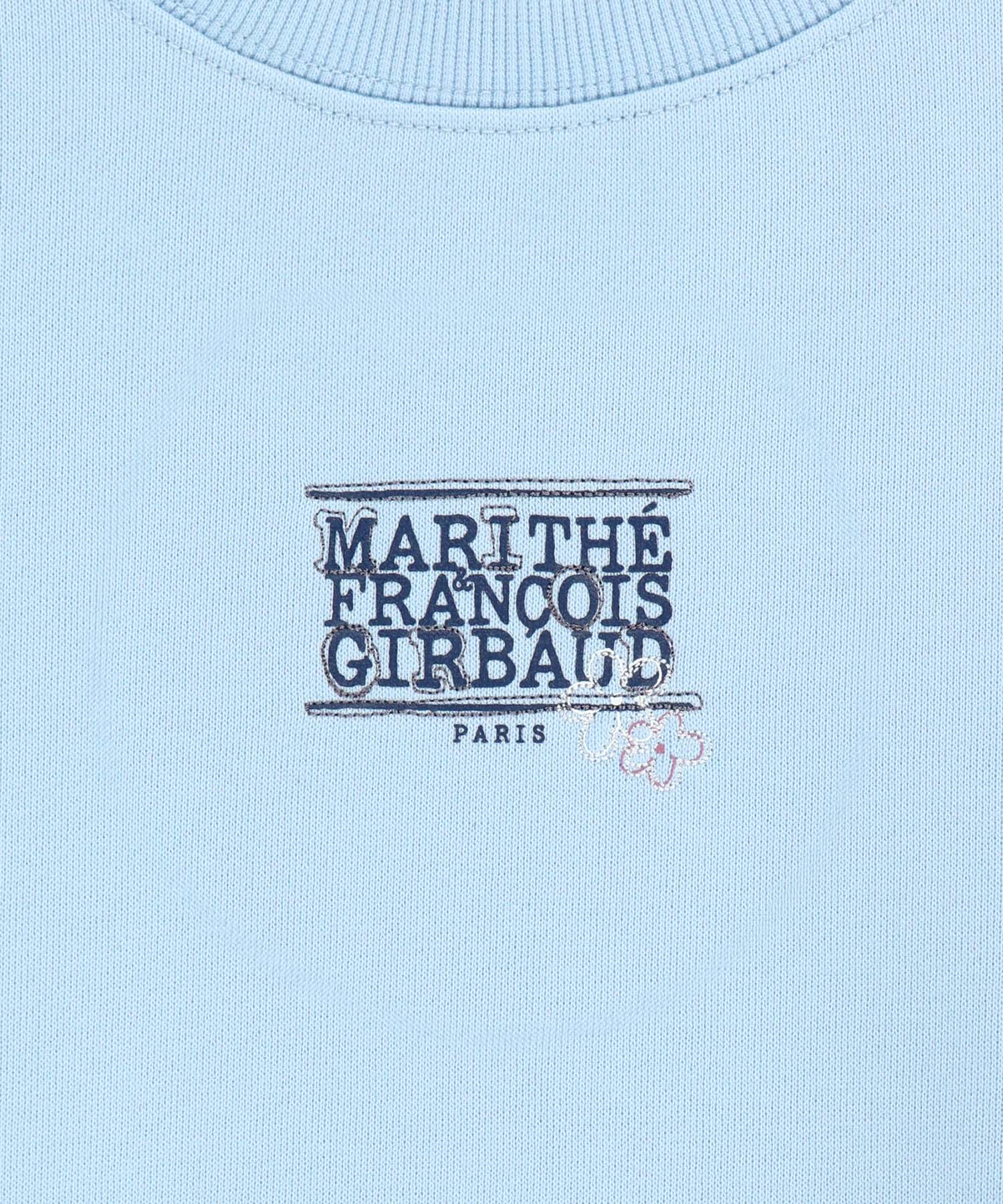 Marithe & Francois Girbaud - Flower Classic Logo Crop Sweatshirt (Sky Blue) product image 9 | TRAB K-Fashion Australia