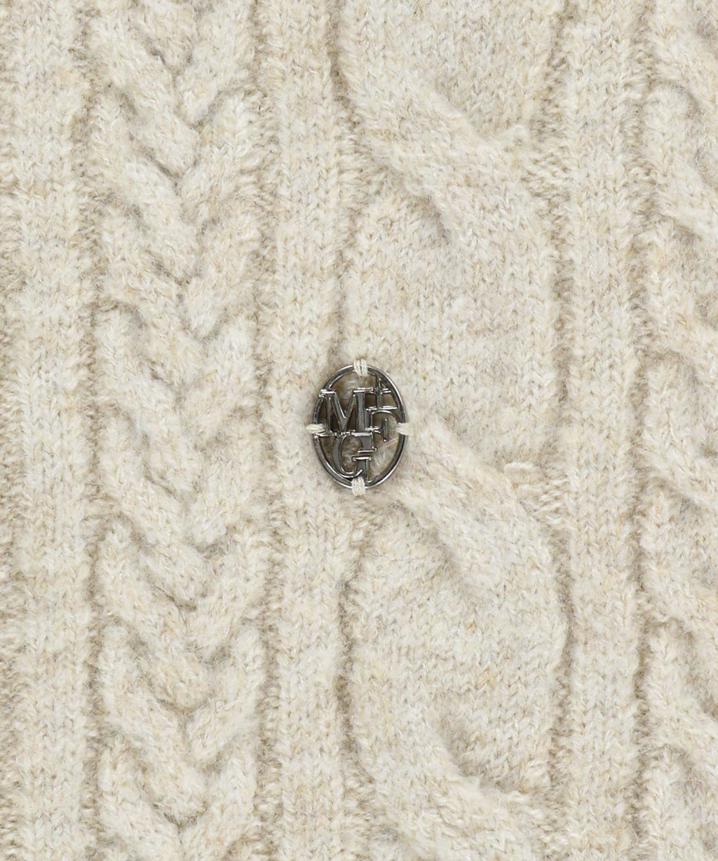 Marithe & Francois Girbaud - Side Ribbon Knit Vest (Ivory) product image 9 | TRAB K-Fashion Australia