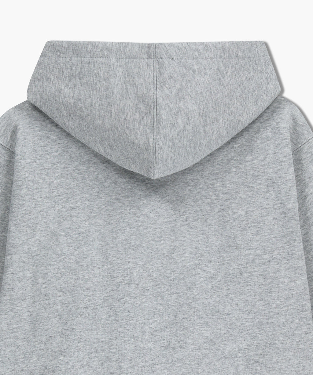 Marithe & Francois Girbaud - Classic Logo Embroidery Hoodie (brushed) (Heather Gray) product image 4 | TRAB K-Fashion Australia