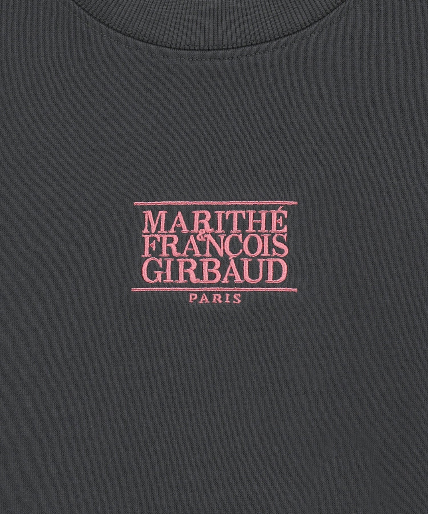 Marithe & Francois Girbaud - Small Classic Logo Crop Sweatshirt (Charcoal) product image 9 | TRAB K-Fashion Australia