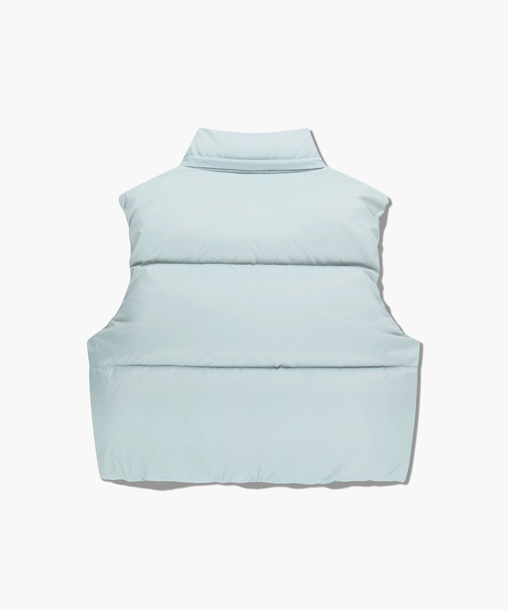 Marithe & Francois Girbaud - Circle Logo Crop Hooded Down Vest (Mint Gray) product image 9 | TRAB K-Fashion Australia