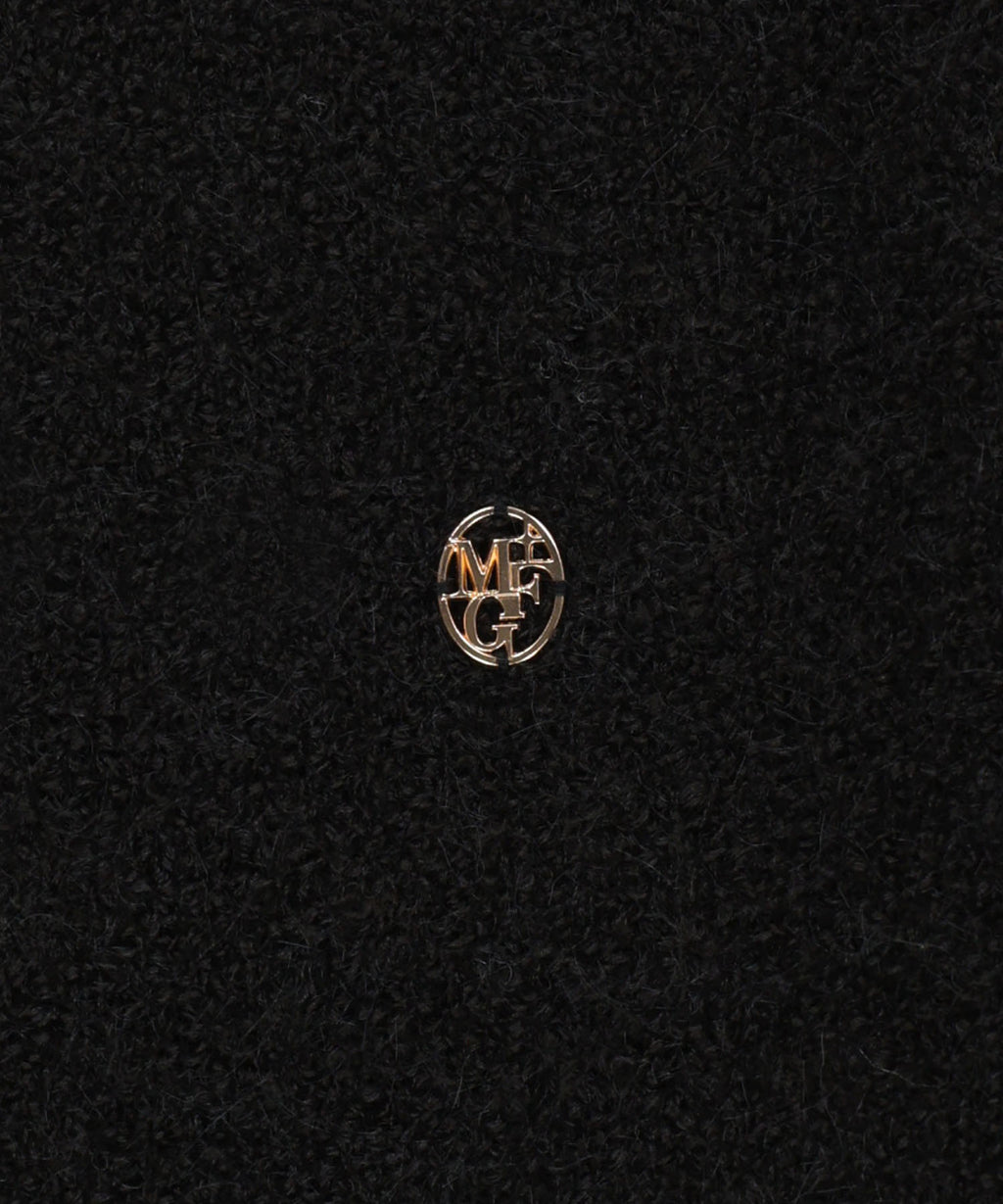 Marithe & Francois Girbaud - Boucle Knit Round Neck Cardigan (Black) product image 9 | TRAB K-Fashion Australia