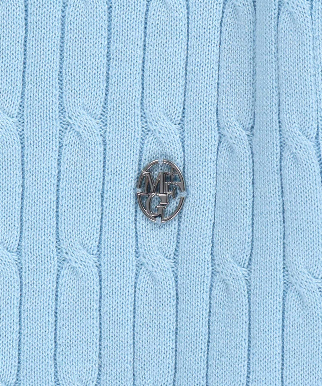 Marithe & Francois Girbaud - Cable Knit Cardigan (Sky Blue) product image 8 | TRAB K-Fashion Australia