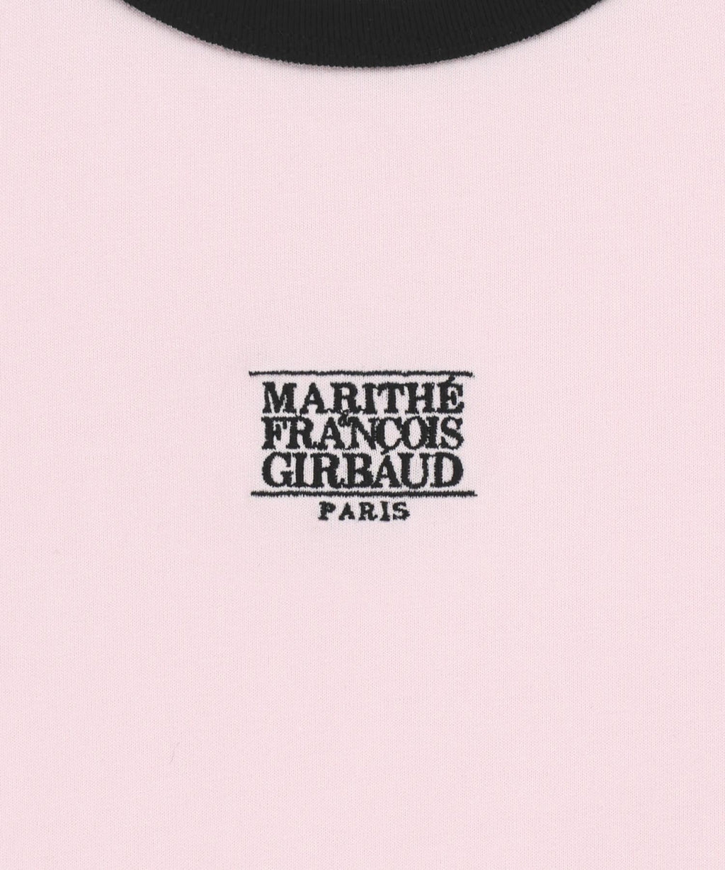 Marithe & Francois Girbaud - Classic Logo Ringer Tee (Light Pink) product image 9 | TRAB K-Fashion Australia