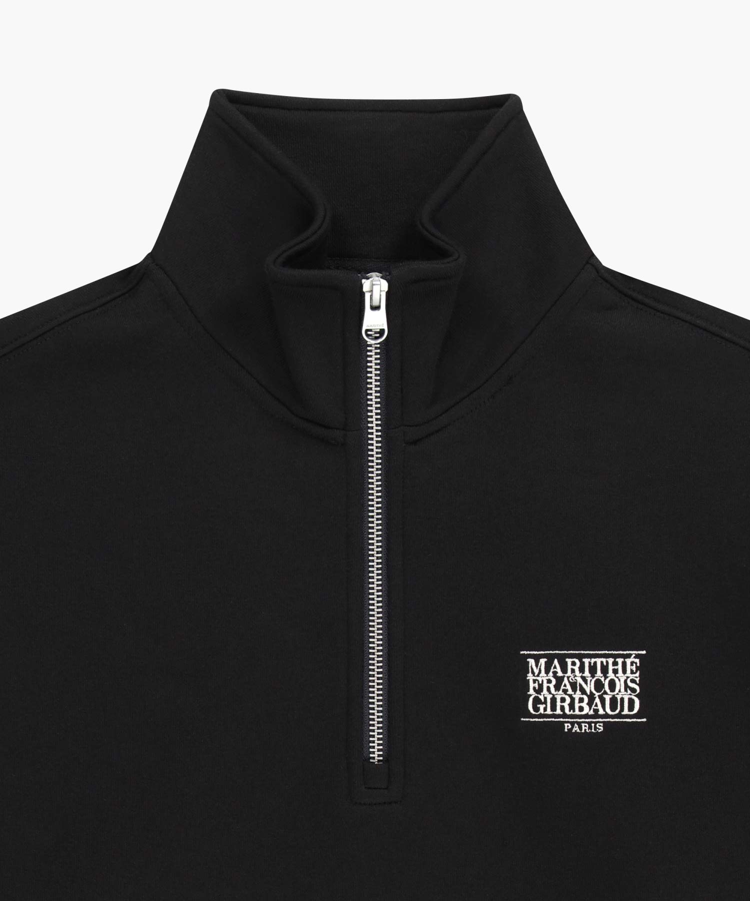 Marithe & Francois Girbaud - Small Classic Logo Half Zipup Sweatshirt (Black) product image 9 | TRAB K-Fashion Australia
