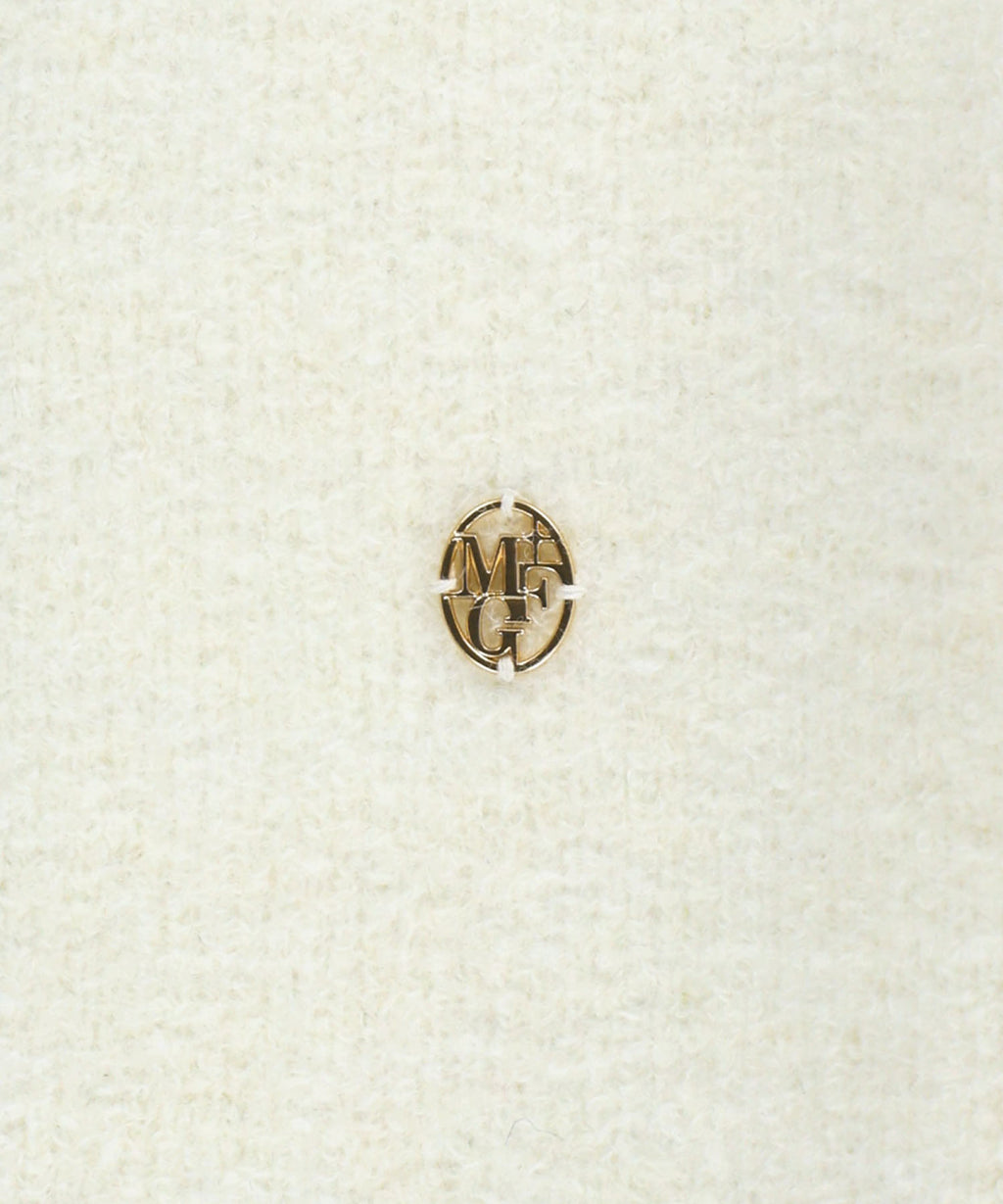 Marithe & Francois Girbaud - Boucle Knit Round Neck Cardigan (Ivory) product image 9 | TRAB K-Fashion Australia