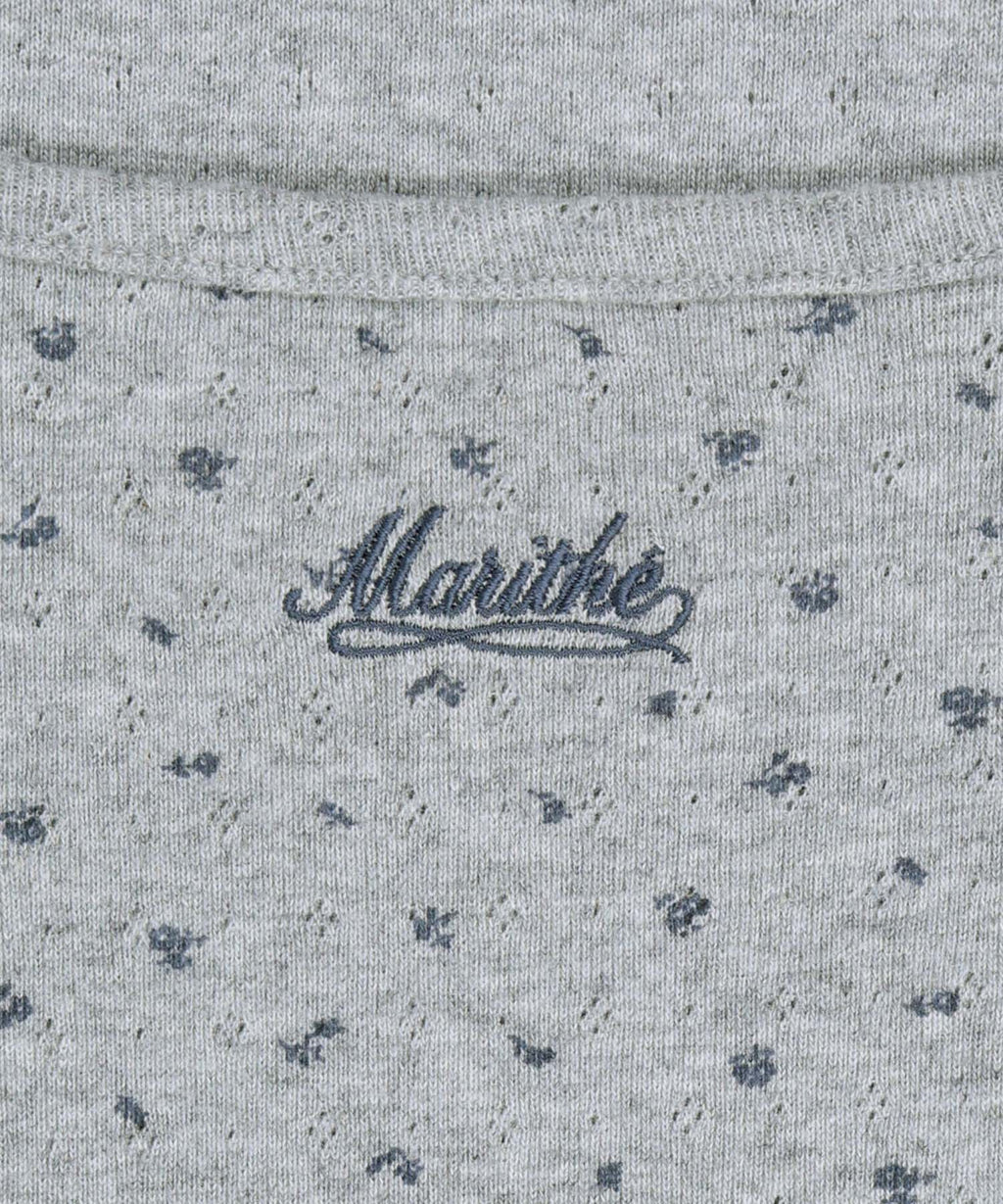 Marithe & Francois Girbaud - Flower Slim Crop Tee (Melange Gray) product image 9 | TRAB K-Fashion Australia