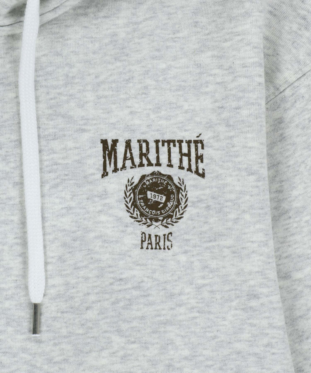Marithe & Francois Girbaud - Big College Logo Graphic Hoodie Zipup (Light Heather Gray) product image 9 | TRAB K-Fashion Australia