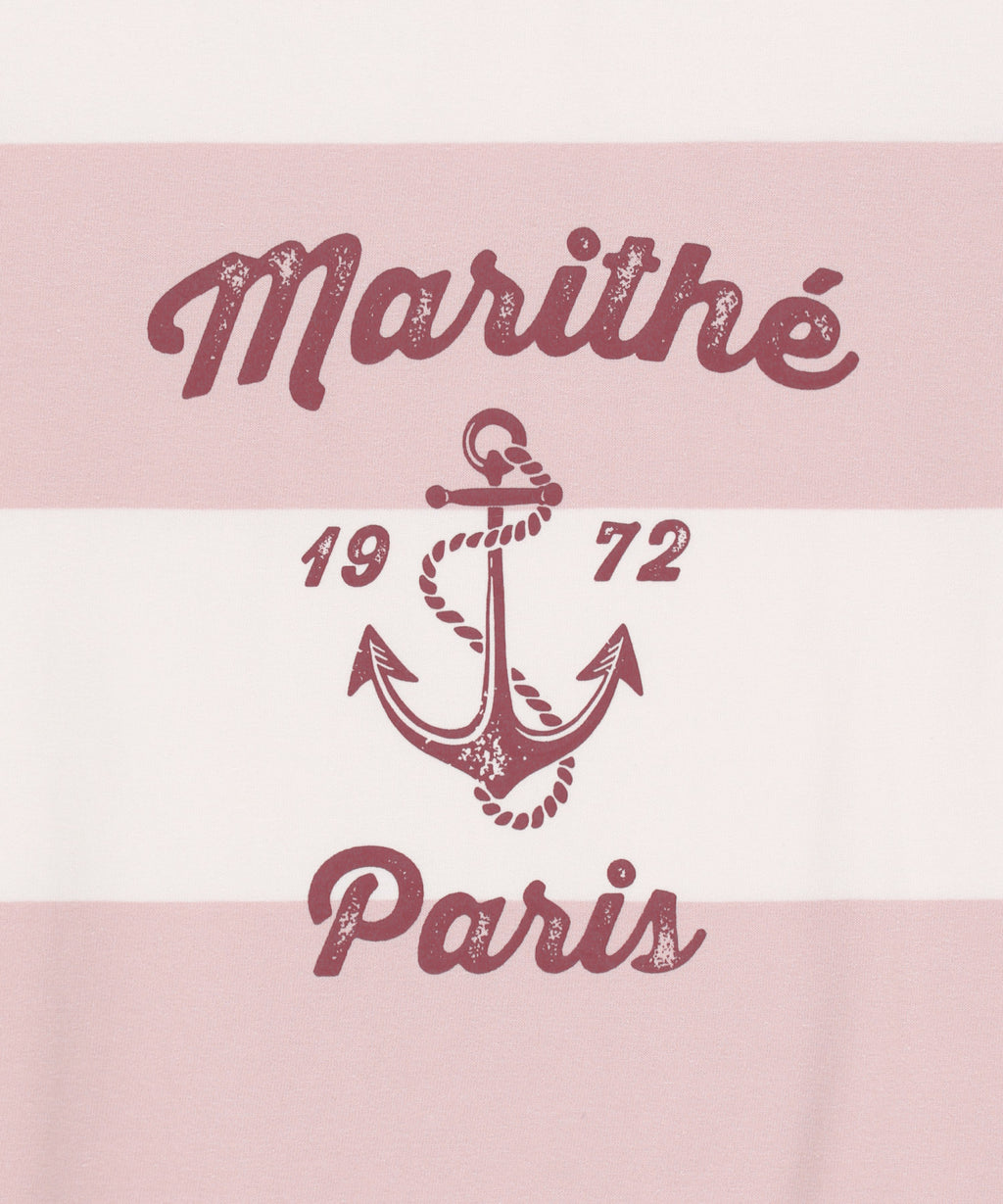 Marithe & Francois Girbaud - Marine Graphic Stripe Tee (Pink) product image 9 | TRAB K-Fashion Australia