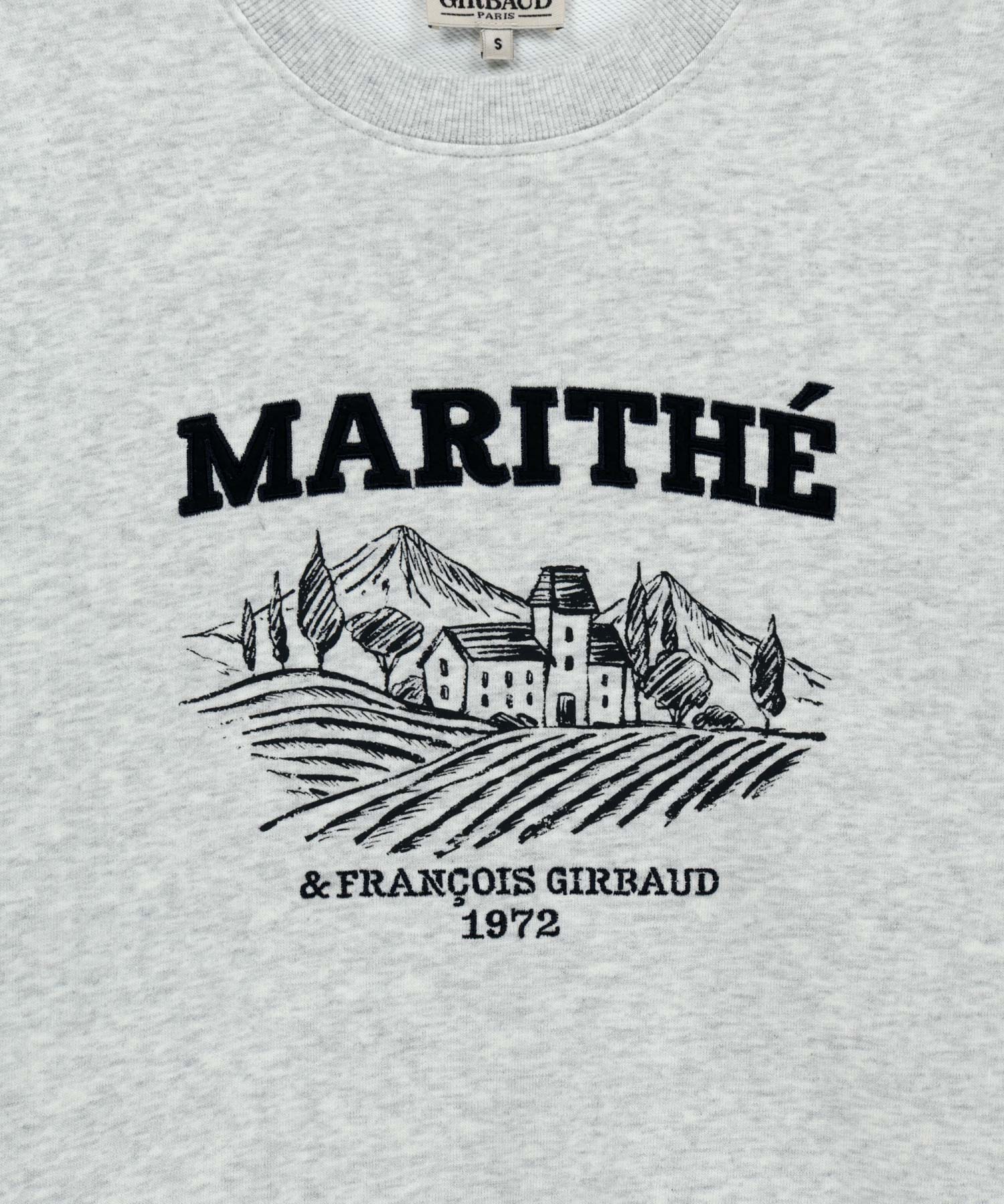 Marithe & Francois Girbaud - Winery Applique Logo Over Fit Sweatshirt (Light Heather Gray) product image 9 | TRAB K-Fashion Australia