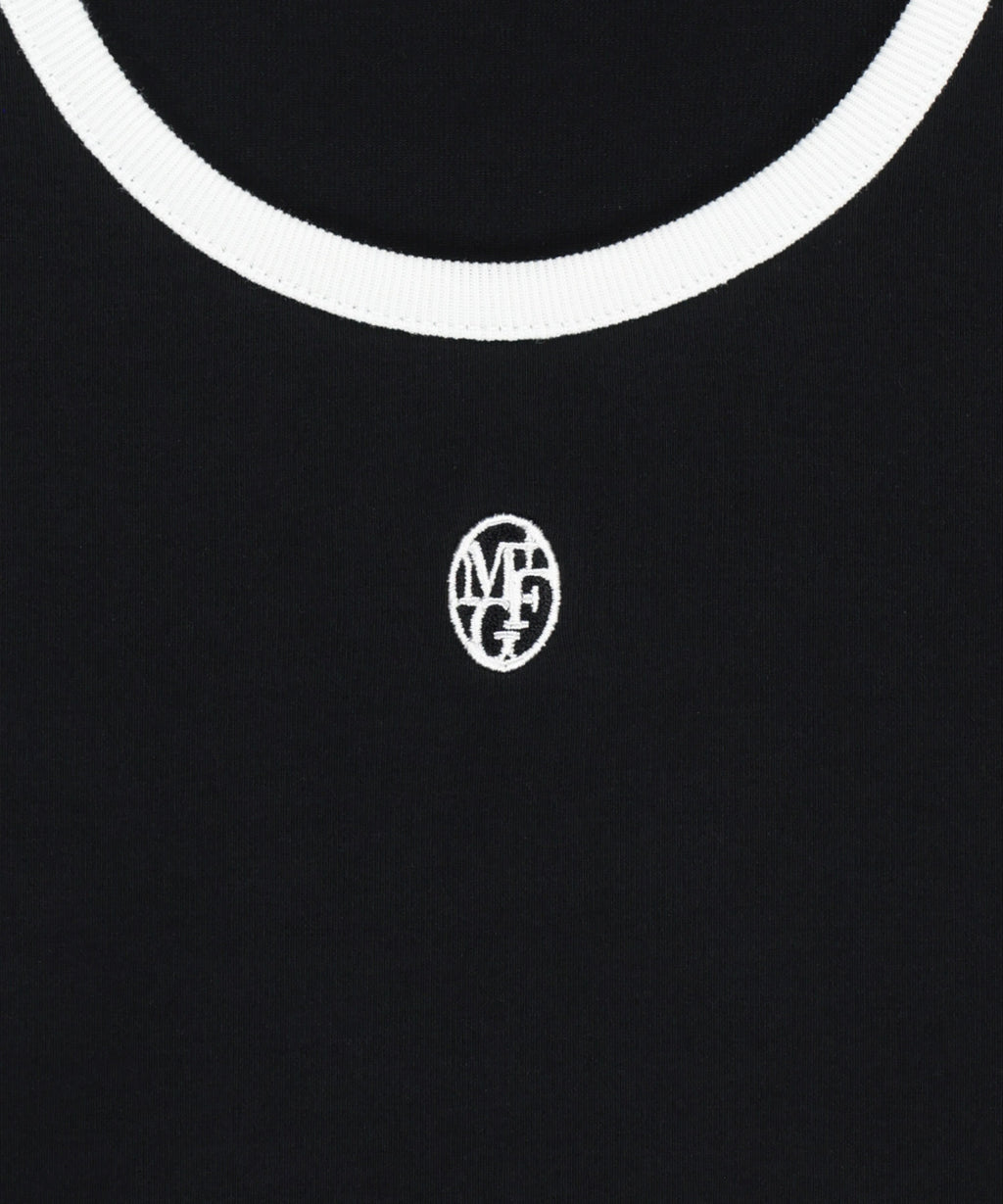 Marithe & Francois Girbaud - Deep Neck Ringer Tee (White/Black) product image 9 | TRAB K-Fashion Australia