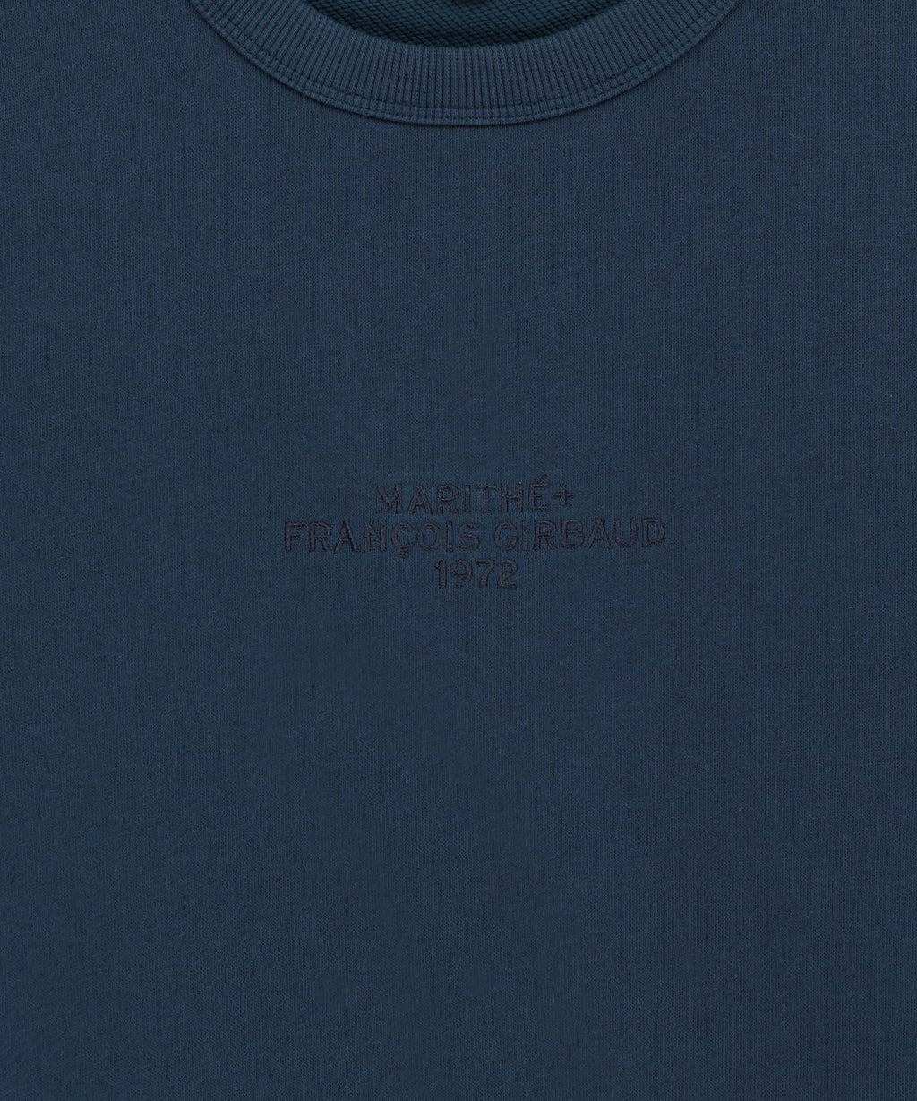 Marithe & Francois Girbaud - Lettering Logo Over Fit Sweatshirt (Blue) product image 9 | TRAB K-Fashion Australia