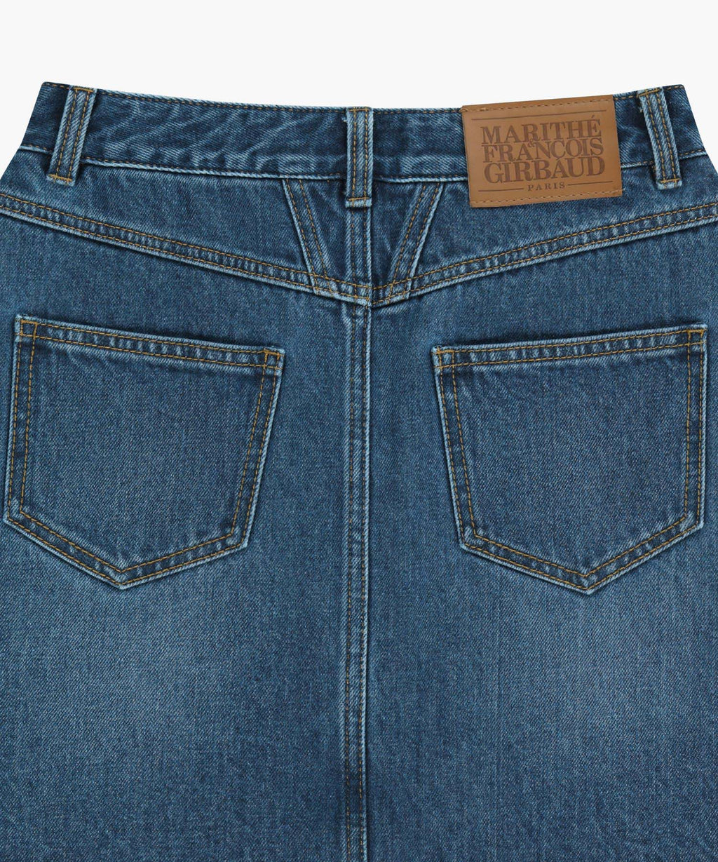 Marithe & Francois Girbaud - Raw Edge Denim Mini Skirt (Blue) product image 11 | TRAB K-Fashion Australia