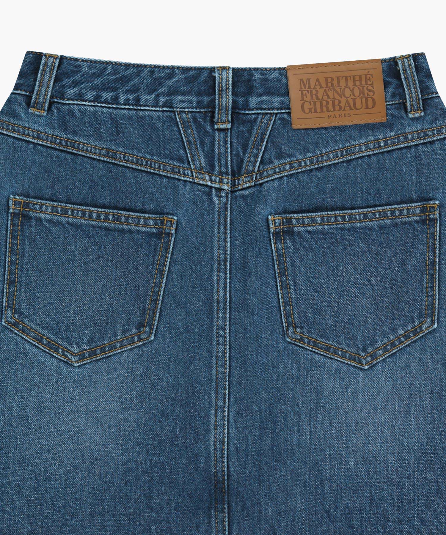 Marithe & Francois Girbaud - Raw Edge Denim Mini Skirt (Blue) product image 11 | TRAB K-Fashion Australia