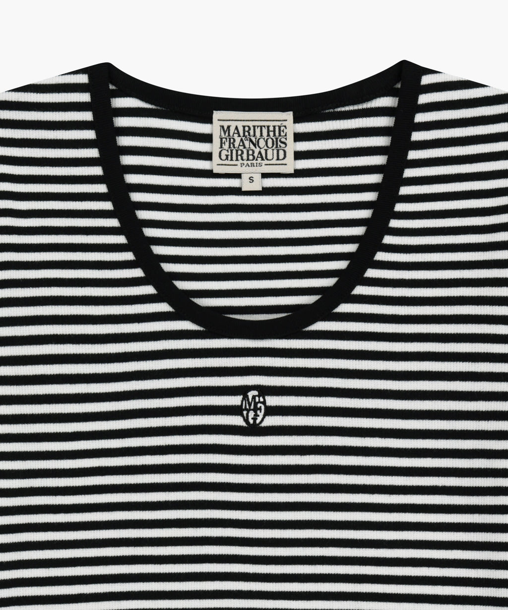 Marithe & Francois Girbaud - Deep Neck Ringer Tee (Black) product image 8 | TRAB K-Fashion Australia