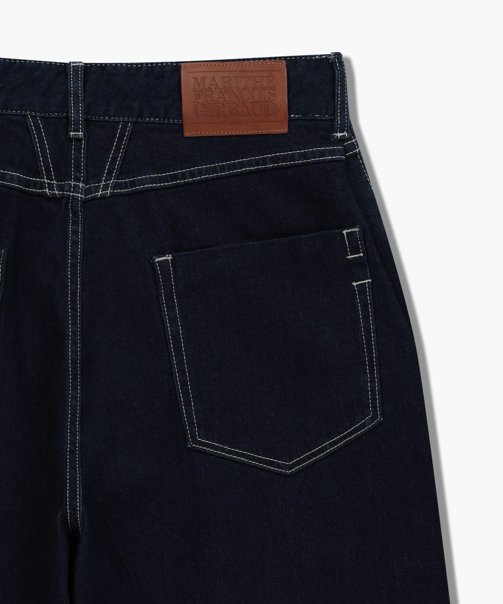 Marithe & Francois Girbaud - Low-waist Tuck Wide Denim Pants (Dark Blue) product image 11 | TRAB K-Fashion Australia