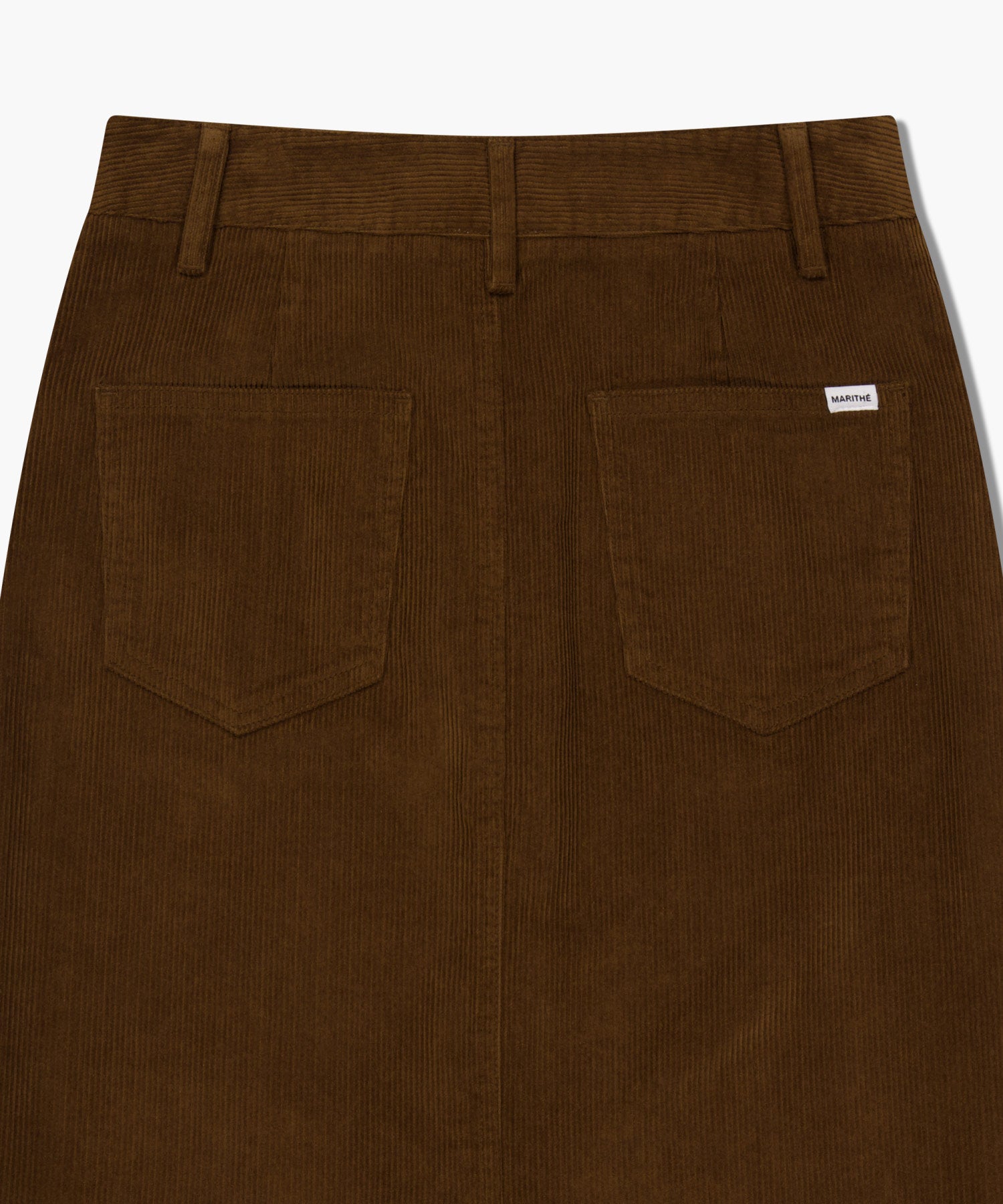 Marithe & Francois Girbaud - Classic Corduroy Midi Skirt (Brown) product image 9 | TRAB K-Fashion Australia