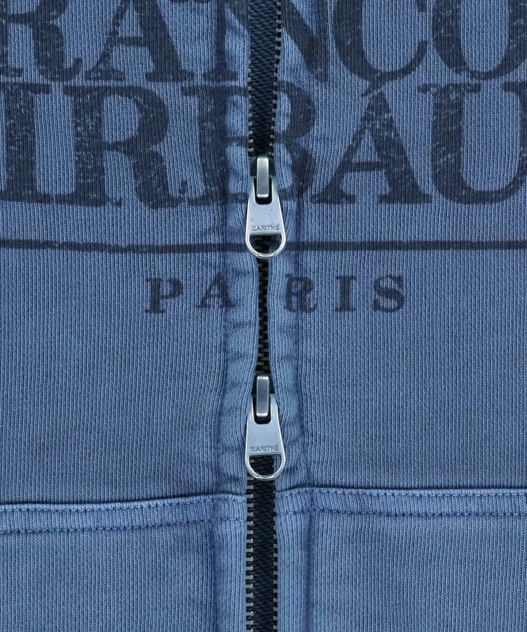 Marithe & Francois Girbaud - Classic Logo Dyeing Hoodie Zipup (Blue) product image 9 | TRAB K-Fashion Australia
