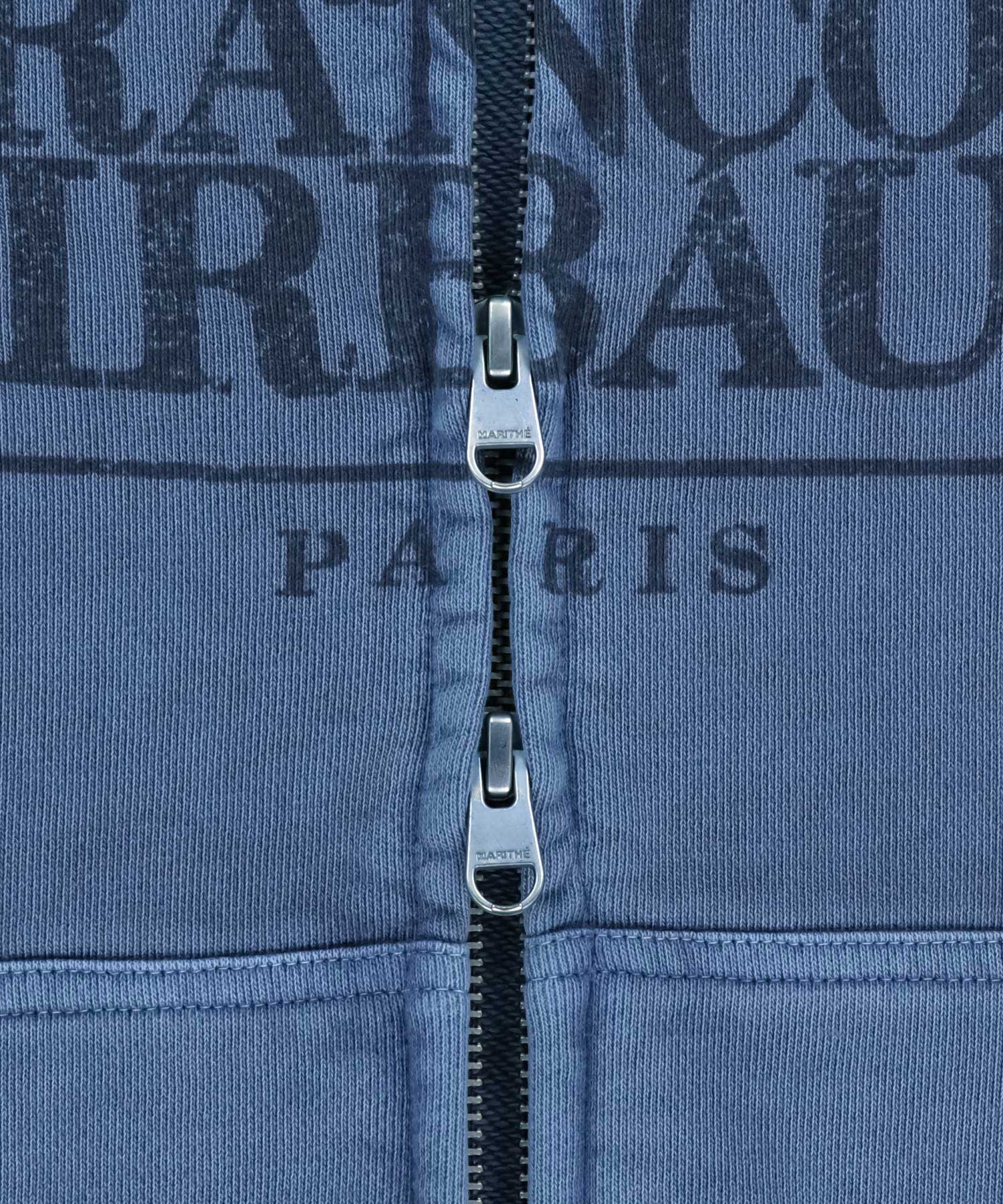 Marithe & Francois Girbaud - Classic Logo Dyeing Hoodie Zipup (Blue) product image 9 | TRAB K-Fashion Australia