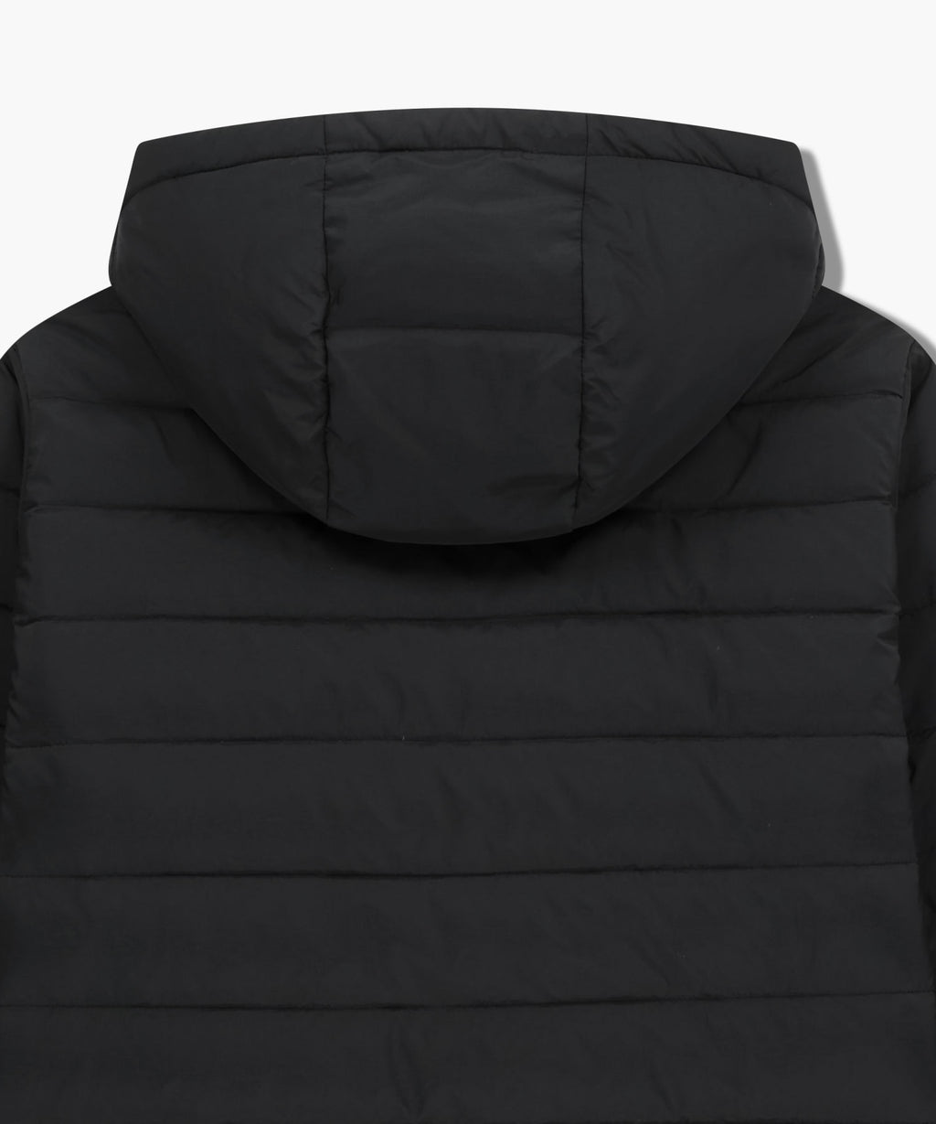 Marithe & Francois Girbaud - Classic Logo Hooded Light Down Jacket (Black) product image 9 | TRAB K-Fashion Australia