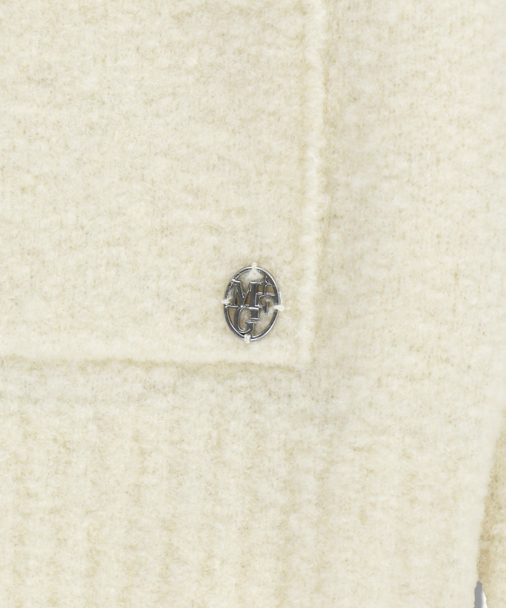 Marithe & Francois Girbaud - 3 Pocket Boucle Cardigan (Ivory) product image 9 | TRAB K-Fashion Australia