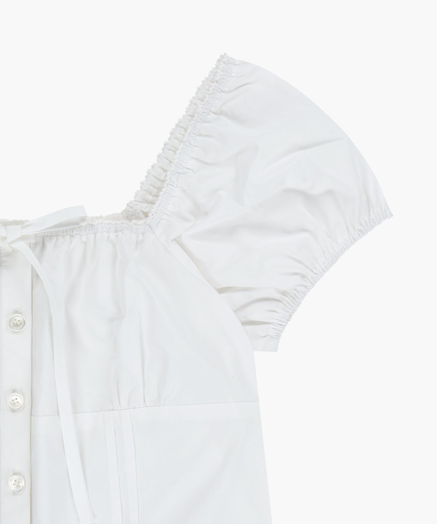 Marithe & Francois Girbaud - Cap Sleeve Ribbon Blouse (White) product image 9 | TRAB K-Fashion Australia