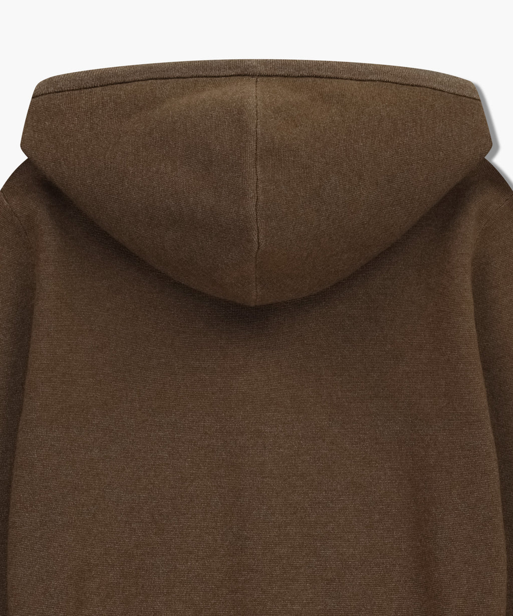 Marithe & Francois Girbaud - Classic Logo Crop Knit Hoodie Zipup (Brown) product image 9 | TRAB K-Fashion Australia