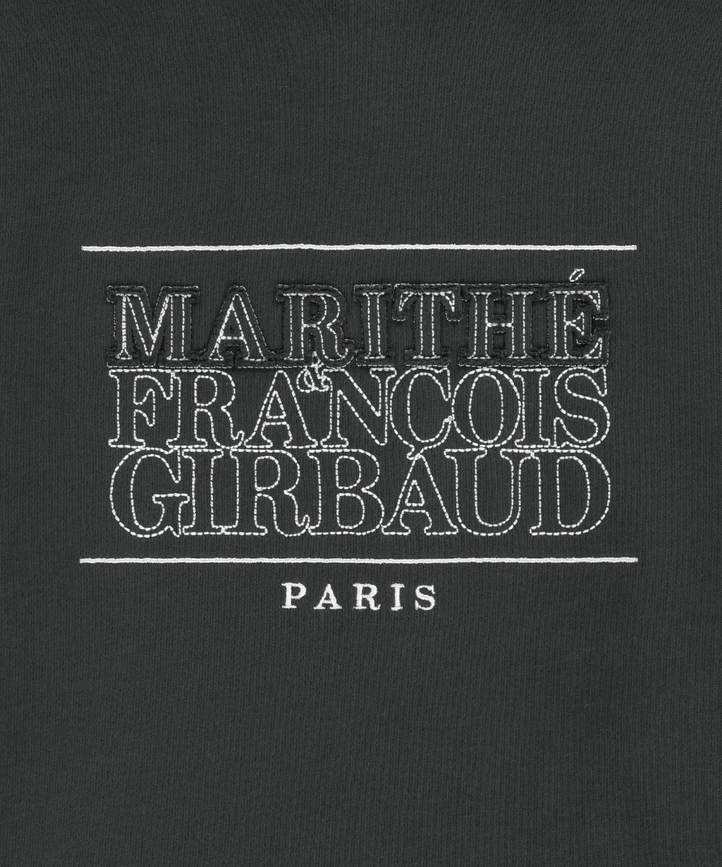 Marithe & Francois Girbaud - Classic Logo Applique Mix Hoodie (Charcoal) product image 9 | TRAB K-Fashion Australia