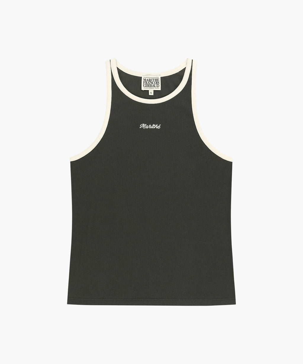 Marithe & Francois Girbaud - Sleeveless Layered Long Sleeve Tee (Charcoal) product image 9 | TRAB K-Fashion Australia